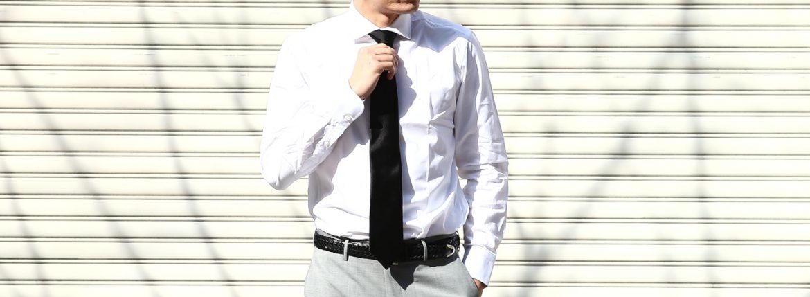 FRANCO BASSI (フランコバッシ) SOLID TIE (ソリッドタイ) シルク ソリッド ネクタイ BLACK (ブラック・18) Made in italy (イタリア製) 2018 春夏新作 francobassi フランコバッシ 愛知 名古屋 ZODIAC ゾディアック タイ ネクタイ