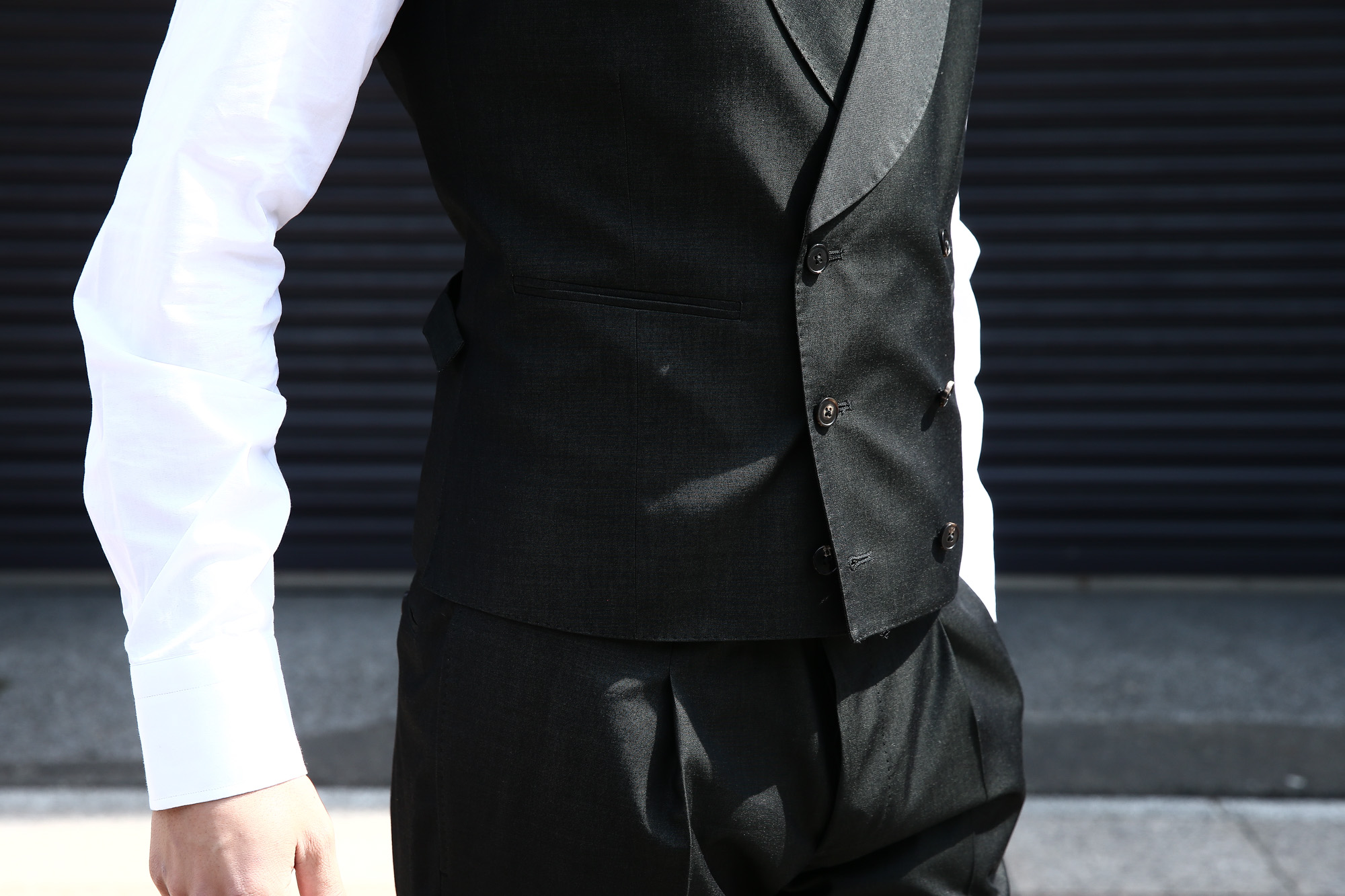 GABRIELE PASINI (ガブリエレ パジーニ) LONDON (ロンドン) サマーコットンウール 3P スーツ BLACK  (ブラック・771) 2018 春夏新作 – 正規通販・名古屋のメンズセレクトショップ Alto e Diritto