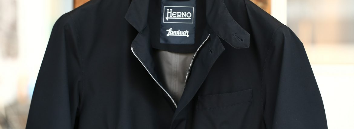 HERNO (ヘルノ) GA0008U LAMINAR Stand Neck Jacket (ラミナー スタンドネック ジャケット) GORE-TEX (ゴアテックス) ナイロンジャケット BLACK (ブラック・9300) 2018 春夏新作 herno ヘルノ 愛知 名古屋 ZODIAC ゾディアック