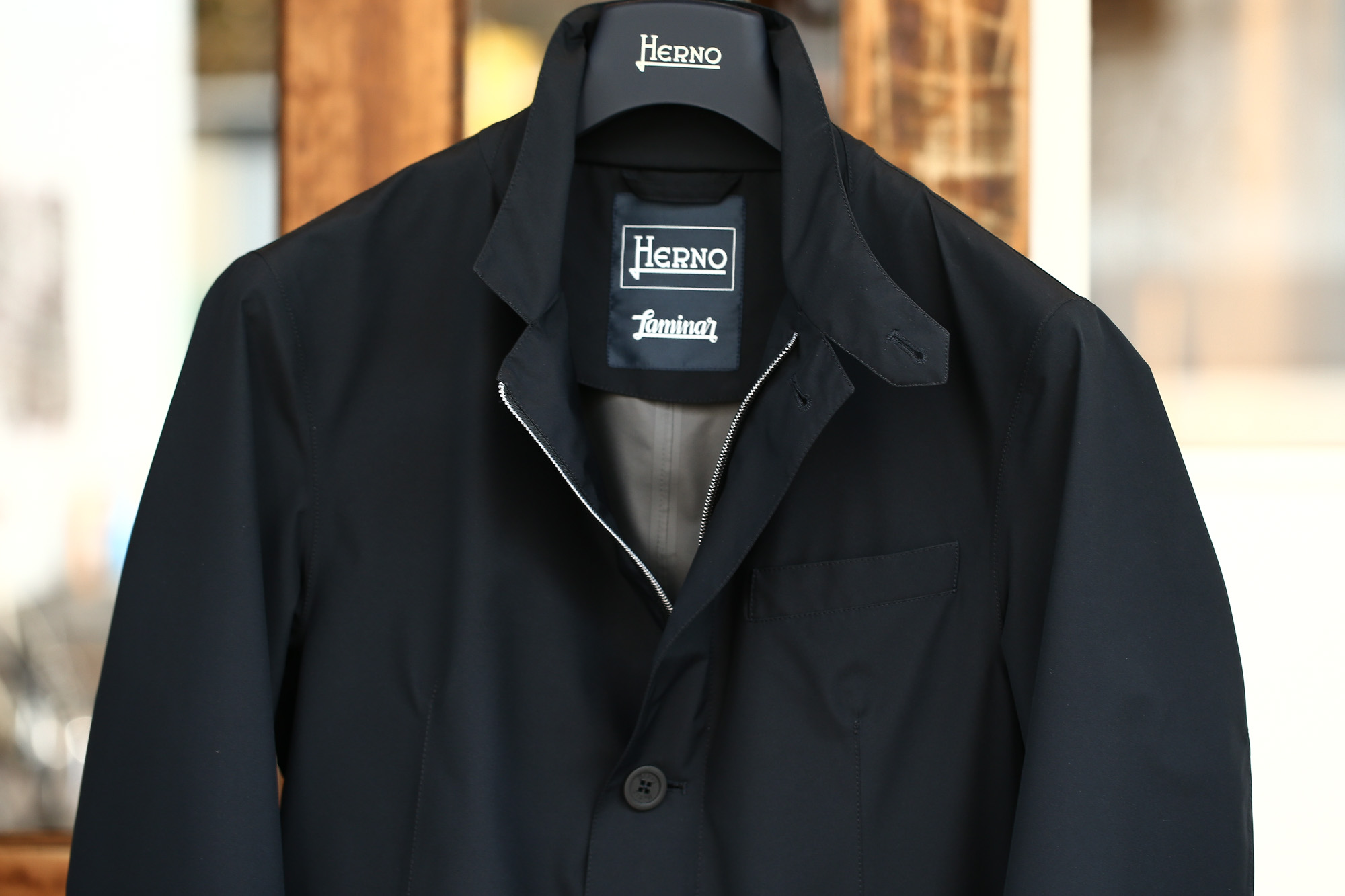 HERNO (ヘルノ) GA0008U LAMINAR Stand Neck Jacket (ラミナー スタンドネック ジャケット) GORE-TEX (ゴアテックス) ナイロンジャケット BLACK (ブラック・9300) 2018 春夏新作 herno ヘルノ 愛知 名古屋 Alto e Diritto アルト エ デリット