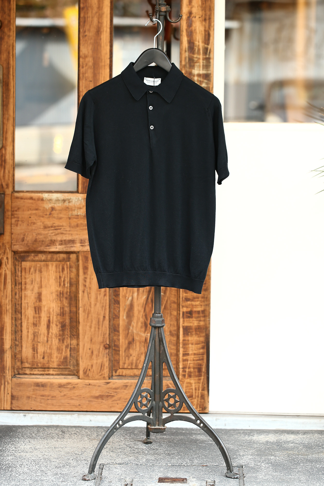 JOHN SMEDLEY (ジョンスメドレー) S3798 Polo Shirt SEA ISLAND COTTON (シーアイランドコットン) ポロシャツ BLACK (ブラック) Made in England (イギリス製) 2018 春夏新作 johnsmedley ジョンスメドレー 愛知 名古屋 Alto e Diritto アルト エ デリット