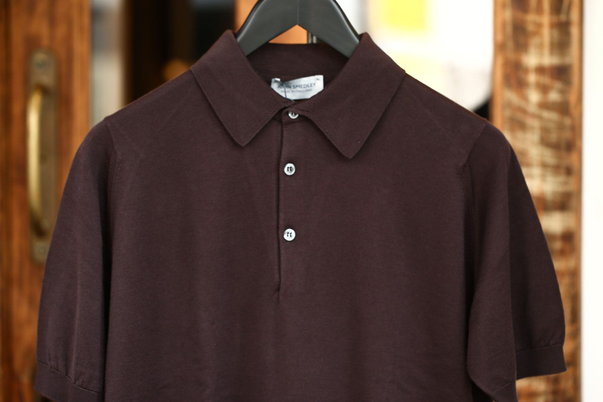 JOHN SMEDLEY ジョンスメドレー S3798 Polo Shirt SEA ISLAND COTTON シーアイランドコットン ポロシャツ DARK LEATHER (ダークレザー) イギリス製 2018 春夏新作 johnsmedley ジョンスメドレー 愛知 名古屋 Alto e Diritto アルト エ デリット