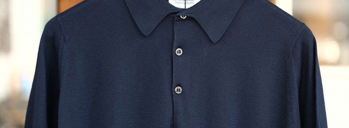 JOHN SMEDLEY (ジョンスメドレー) S3798 Polo Shirt SEA ISLAND COTTON (シーアイランドコットン) ポロシャツ NAVY (ネイビー) Made in England (イギリス製) 2018 春夏新作 johnsmedley ジョンスメドレー 愛知 名古屋 ZODIAC ゾディアック