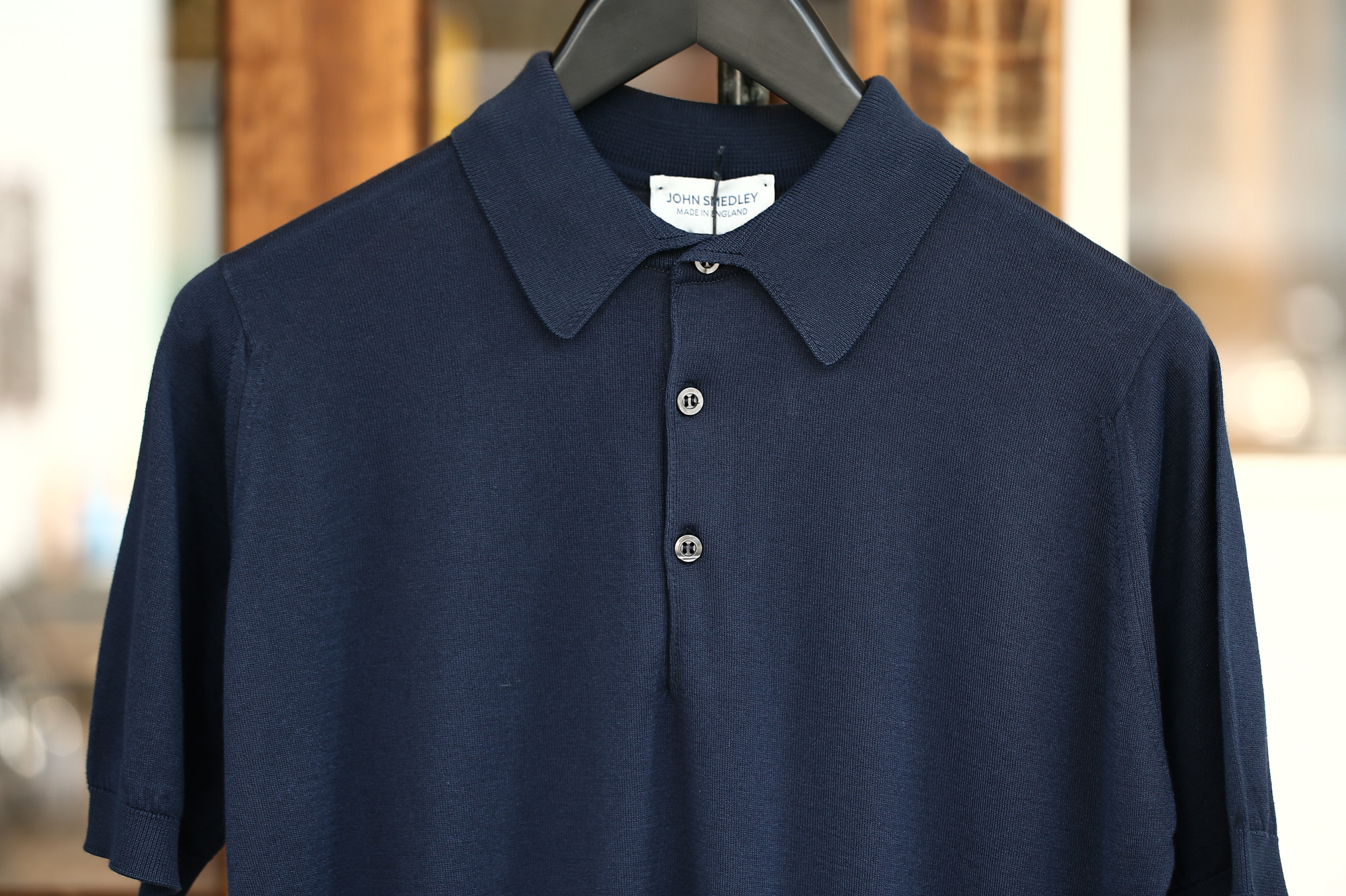 JOHN SMEDLEY (ジョンスメドレー) S3798 Polo Shirt SEA ISLAND COTTON (シーアイランドコットン) ポロシャツ NAVY (ネイビー) Made in England (イギリス製) 2018 春夏新作 johnsmedley ジョンスメドレー 愛知 名古屋 Alto e Diritto アルト エ デリット