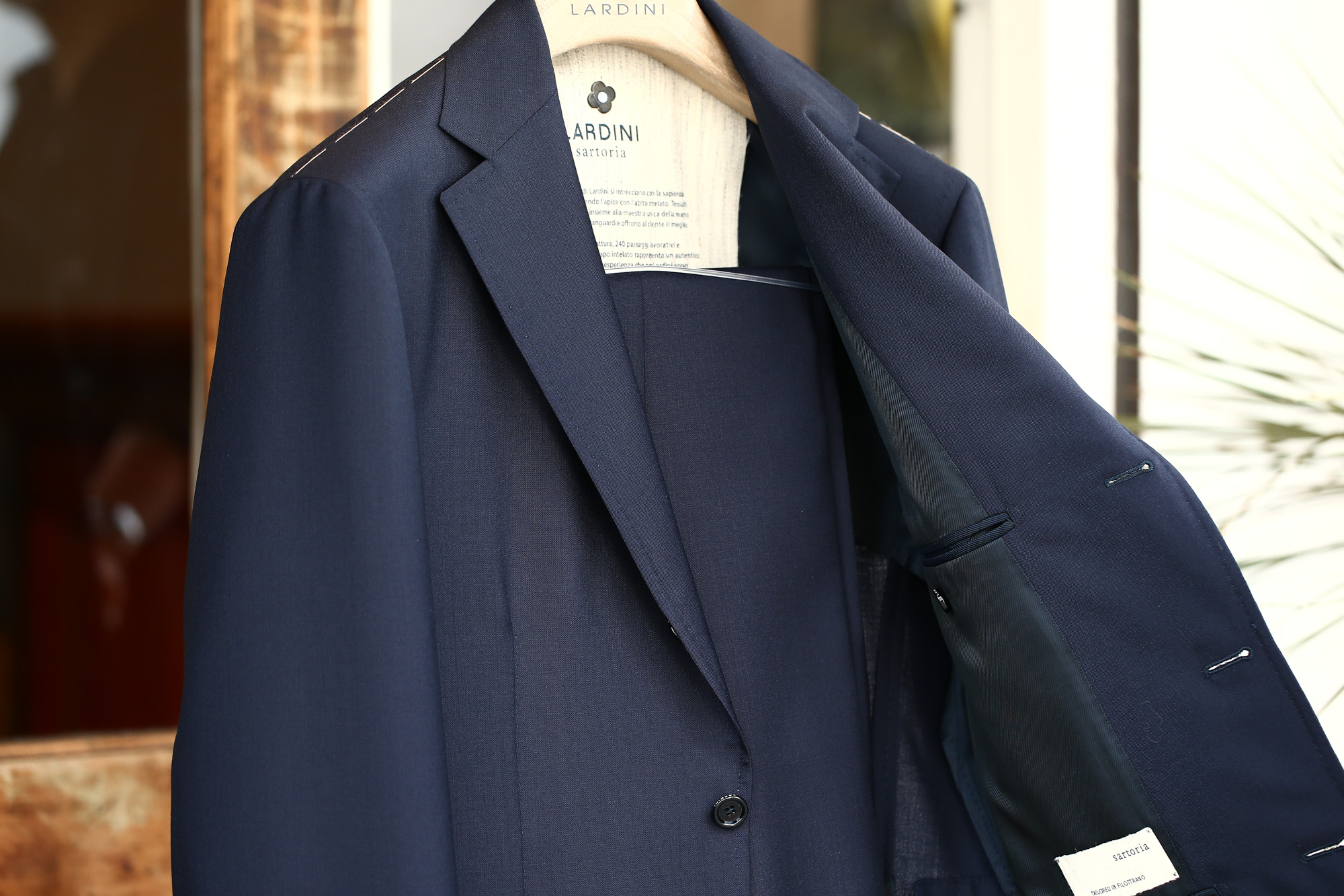 LARDINI (ラルディーニ) SARTORIA (サルトリア) トロピカル サマーウール 段返り3B サマー スーツ NAVY (ネイビー・5) Made in italy (イタリア製) 2018 春夏新作 lardini ラルディーニ 　愛知 名古屋 Alto e Diritto アルト エ デリット