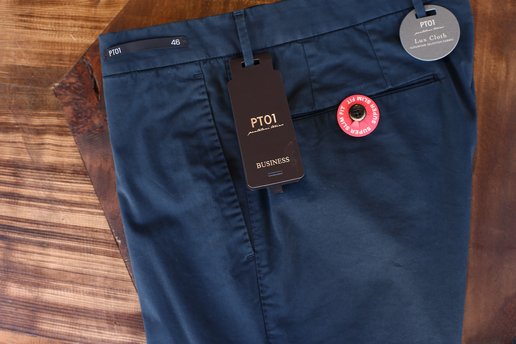 PT01 (ピーティーゼロウーノ) BUSINESS (ビジネス) SUPER SLIM FIT (スーパースリムフィット) Lux Cloth ストレッチ コットン スラックスパンツ NAVY (ネイビー・0360) 2018 春夏新作 pt01 チノ　チノパン チノスラックス 愛知 名古屋 Alto e Diritto アルト エ デリット