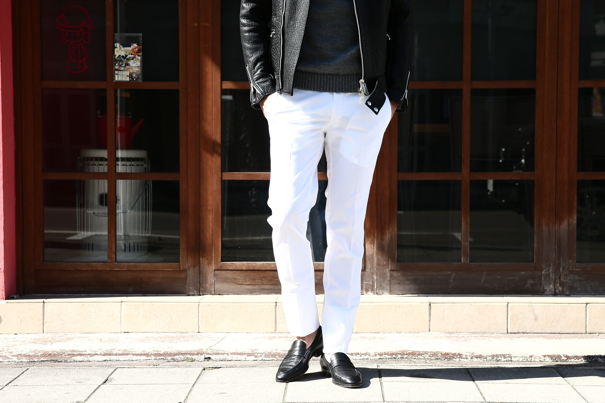 PT01 (ピーティーゼロウーノ) BUSINESS (ビジネス) SUPER SLIM FIT (スーパースリムフィット) Lux Cloth ストレッチ コットン スラックス パンツ WHITE (ホワイト・0010) 2018 春夏新作 pt01 チノ　チノパン チノスラックス 愛知 名古屋 Alto e Diritto アルト エ デリット