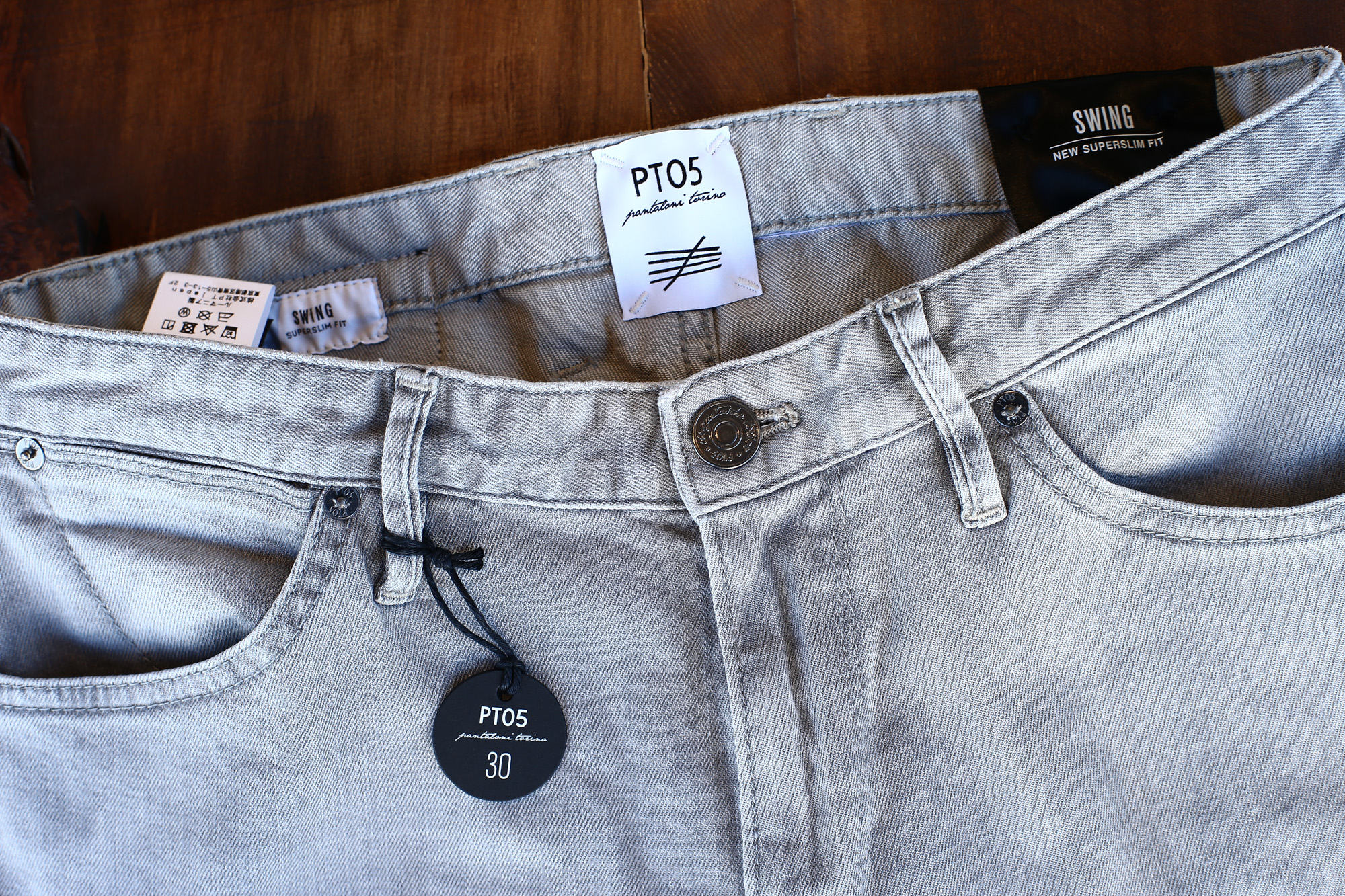 PT05 (ピーティーゼロチンクエ) SWING (スイング) NEW SUPER SLIM FIT (ニュースーパースリムフィット) ストレッチ デニム パンツ GRAY (グレー・MC28) 2018 春夏新作 pt05 pt01 デニム ジーパン 愛知 名古屋 Alto e Diritto アルト エ デリット