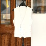 Settefili Cashmere (セッテフィーリ カシミア) Gilet (ニットダブルベスト) コットン ニット ジレ WHITE (ホワイト・MO01) made in italy (イタリア製) 2018 春夏新作のイメージ