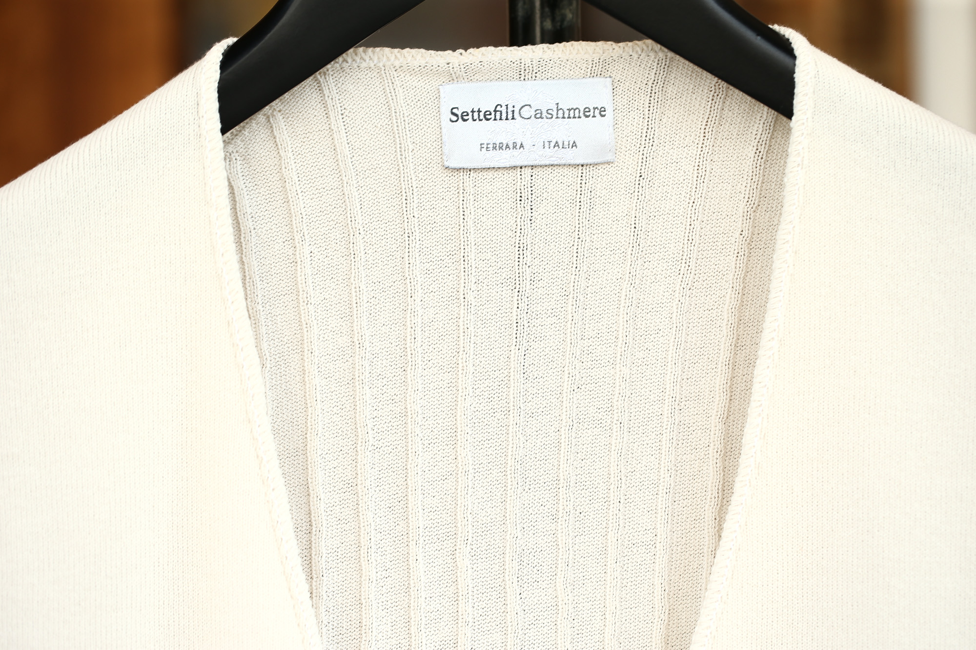 Settefili Cashmere (セッテフィーリ カシミア) Gilet (ニットダブルベスト) コットン ニット ジレ WHITE (ホワイト・MO01) made in italy (イタリア製) 2018 春夏新作 settefilicashmere セッテフィーリカシミア 愛知 名古屋 Alto e Diritto アルト エ デリット