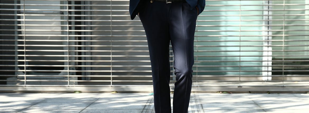 VIGANO (ヴィガーノ) WASHABLE SLACKS (ウォッシャブル スラックス) ウォッシャブル トロピカルウール テーパード 2プリーツ パンツ NAVY (ネイビー・880) 2018 春夏新作 vigano ヴィガーノ 愛知 名古屋 ZODIAC ゾディアック スラックス グレスラ ネイビースラックス