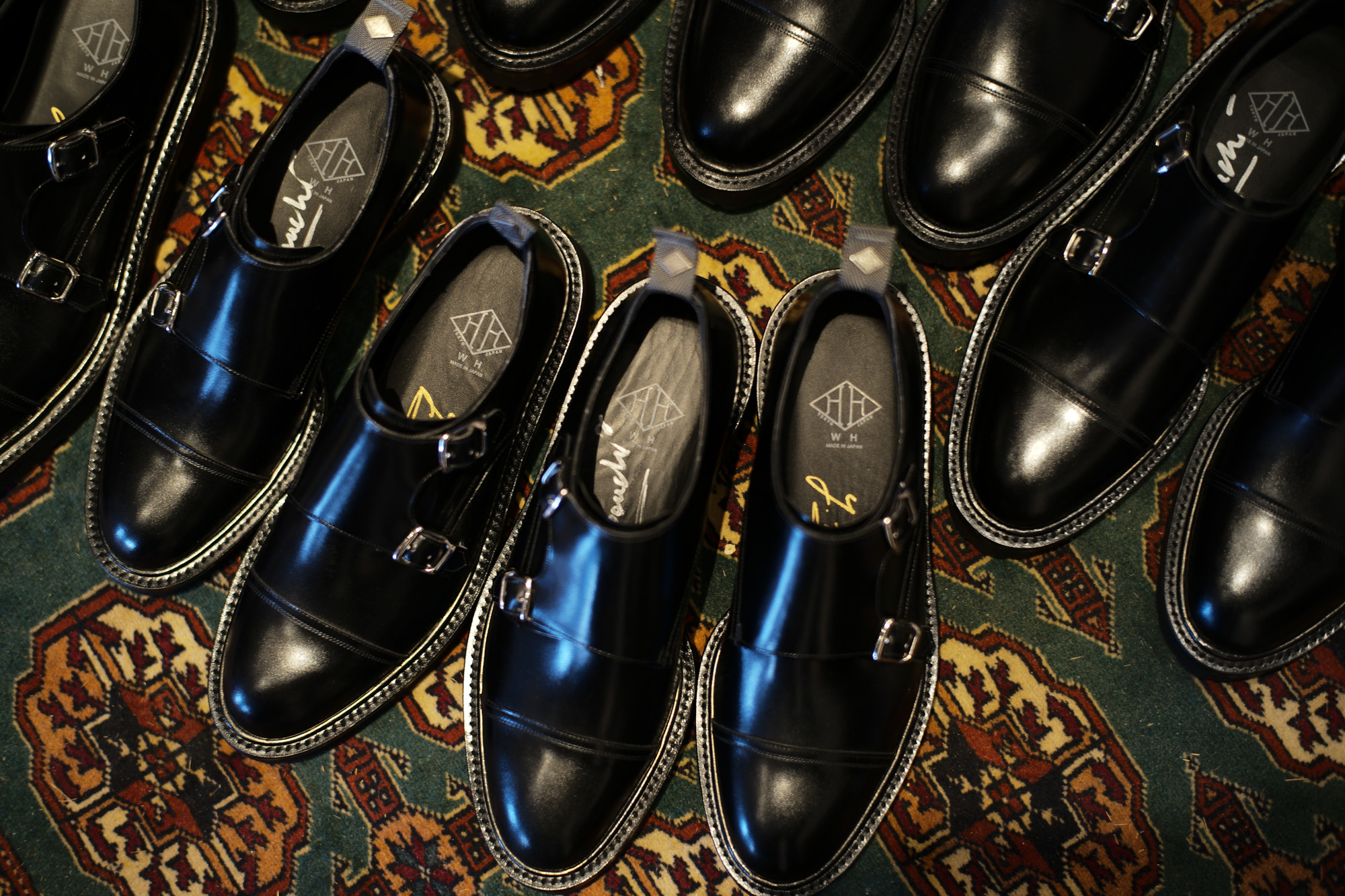 WH (ダブルエイチ) 【WH-0300(WHS-0300)】 Double Monk Strap Shoes (干場氏 スペシャル モデル) Cruise Last (クルーズラスト) ダブルモンクストラップシューズ BLACK (ブラック) MADE IN JAPAN (日本製) 2018 春夏新作 【干場氏、坪内氏の直筆サイン入り】【Alto e Diritto限定 スペシャルアイテム】 wh 干場さん 干場スペシャル FORZASTYLE フォルザスタイル 愛知 名古屋 Alto e Diritto アルト エ デリット