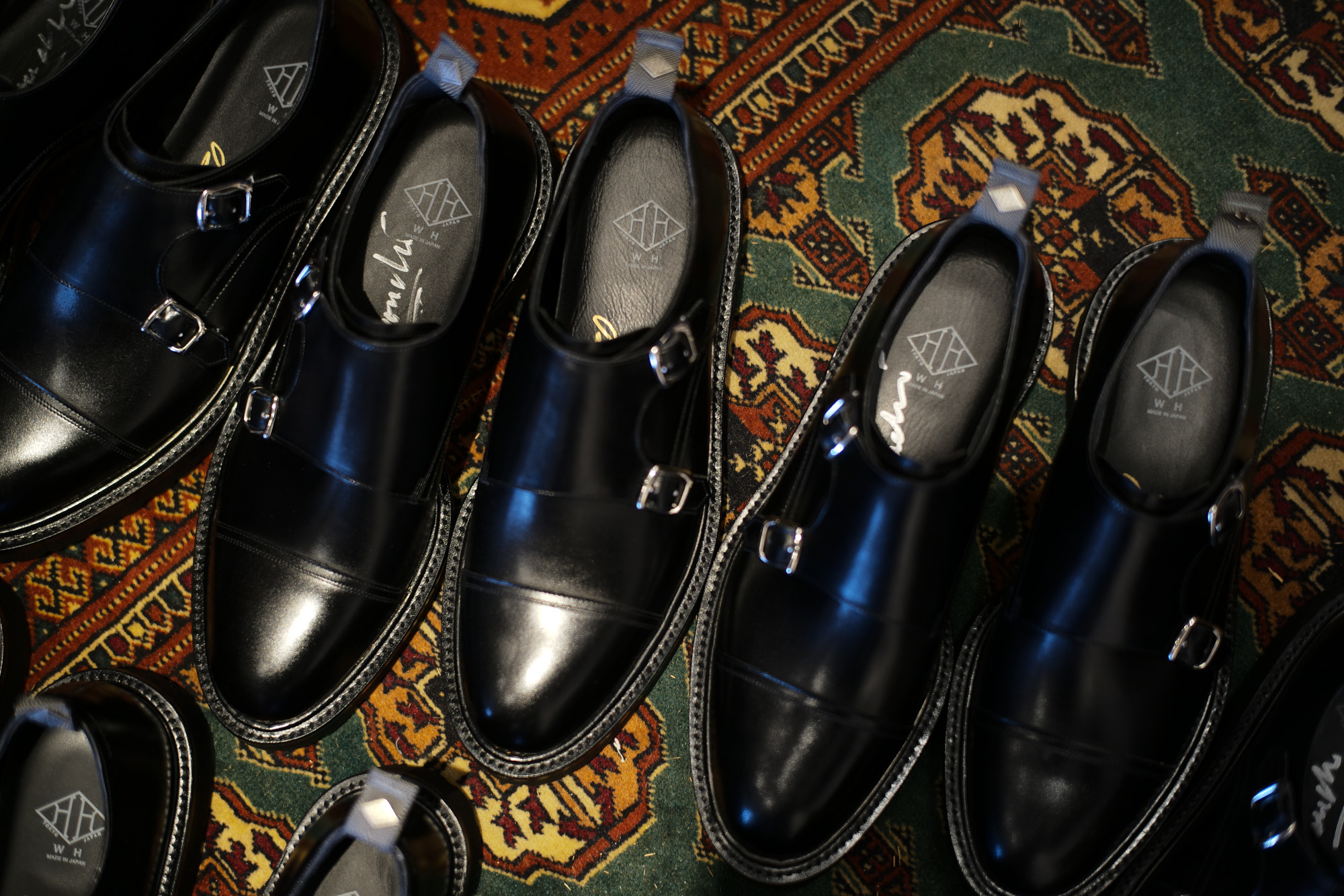 WH (ダブルエイチ) 【WH-0300(WHS-0300)】 Double Monk Strap Shoes (干場氏 スペシャル モデル) Cruise Last (クルーズラスト) ダブルモンクストラップシューズ BLACK (ブラック) MADE IN JAPAN (日本製) 2018 春夏新作 【干場氏、坪内氏の直筆サイン入り】【Alto e Diritto限定 スペシャルアイテム】 wh 干場さん 干場スペシャル FORZASTYLE フォルザスタイル 愛知 名古屋 Alto e Diritto アルト エ デリット