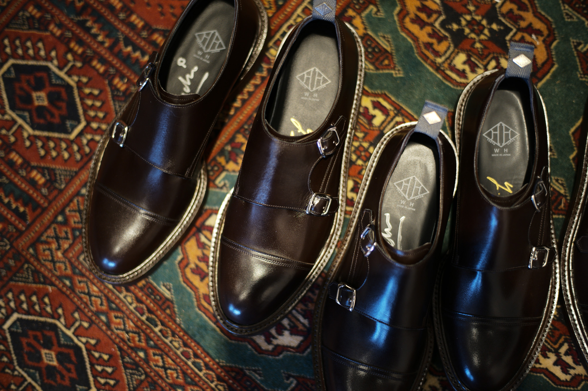 WH (ダブルエイチ) WH-0300(WHS-0300) Double Monk Strap Shoes (干場氏 スペシャル モデル) Cruise Last (クルーズラスト) ダブルモンクストラップシューズ DARK BROWN (ダークブラウン) MADE IN JAPAN (日本製) 2018 春夏新作   【干場氏、坪内氏の直筆サイン入り】【Alto e Diritto限定 スペシャルアイテム】 wh 干場さん 干場スペシャル FORZASTYLE フォルザスタイル 愛知 名古屋 Alto e Diritto アルト エ デリット