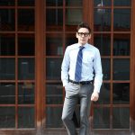 BORRIELLO (ボリエッロ) Blocks Stripe Shirts (ブロックス ストライプ シャツ) ロンドン ストライプ シャツ BLUE (ブルー・38) made in italy (イタリア製) 2018 春夏新作のイメージ