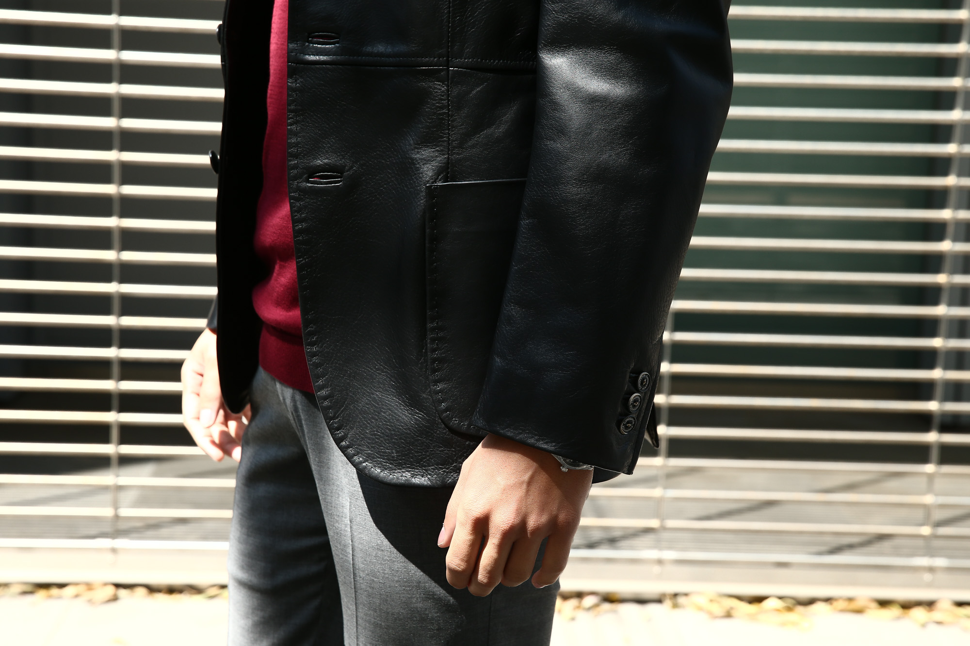 CINQUANTA (チンクアンタ) H613 SINGLE TAILORED JACKET CAVALLO (シングル テーラード ジャケット) ホースレザー ジャケット BLACK (ブラック・999) Made in italy (イタリア製) 2018 秋冬 【ご予約開始します】 cinquanta チンクアンタ レザージャケット ジャケット 愛知 名古屋 Alto e Diritto アルト エ デリット