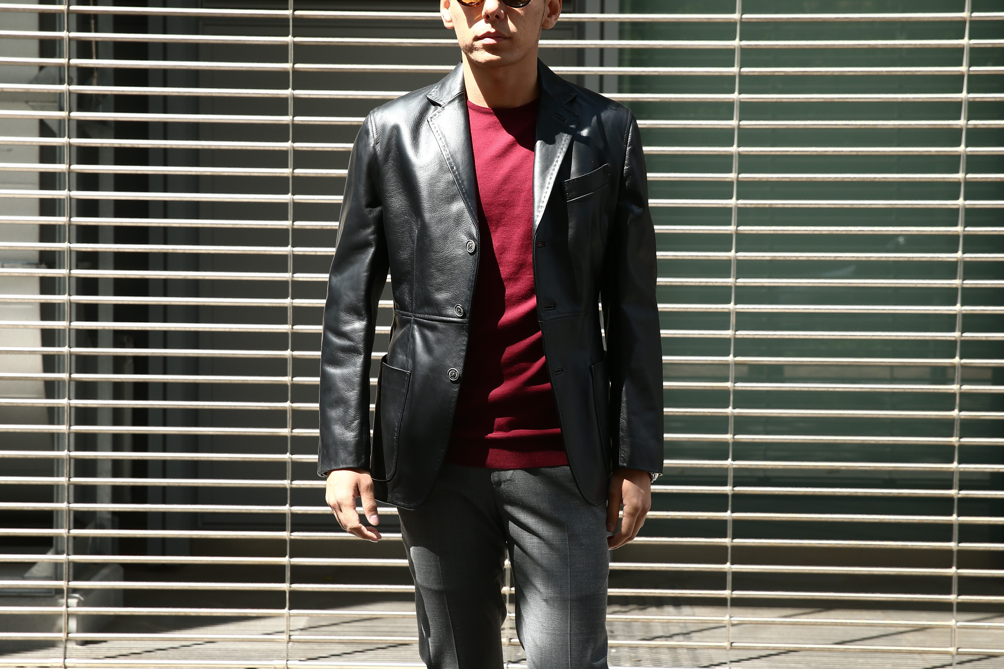 CINQUANTA (チンクアンタ) H613 SINGLE TAILORED JACKET CAVALLO (シングル テーラード ジャケット) ホースレザー ジャケット BLACK (ブラック・999) Made in italy (イタリア製) 2018 秋冬 【ご予約開始します】 cinquanta チンクアンタ レザージャケット ジャケット 愛知 名古屋 Alto e Diritto アルト エ デリット