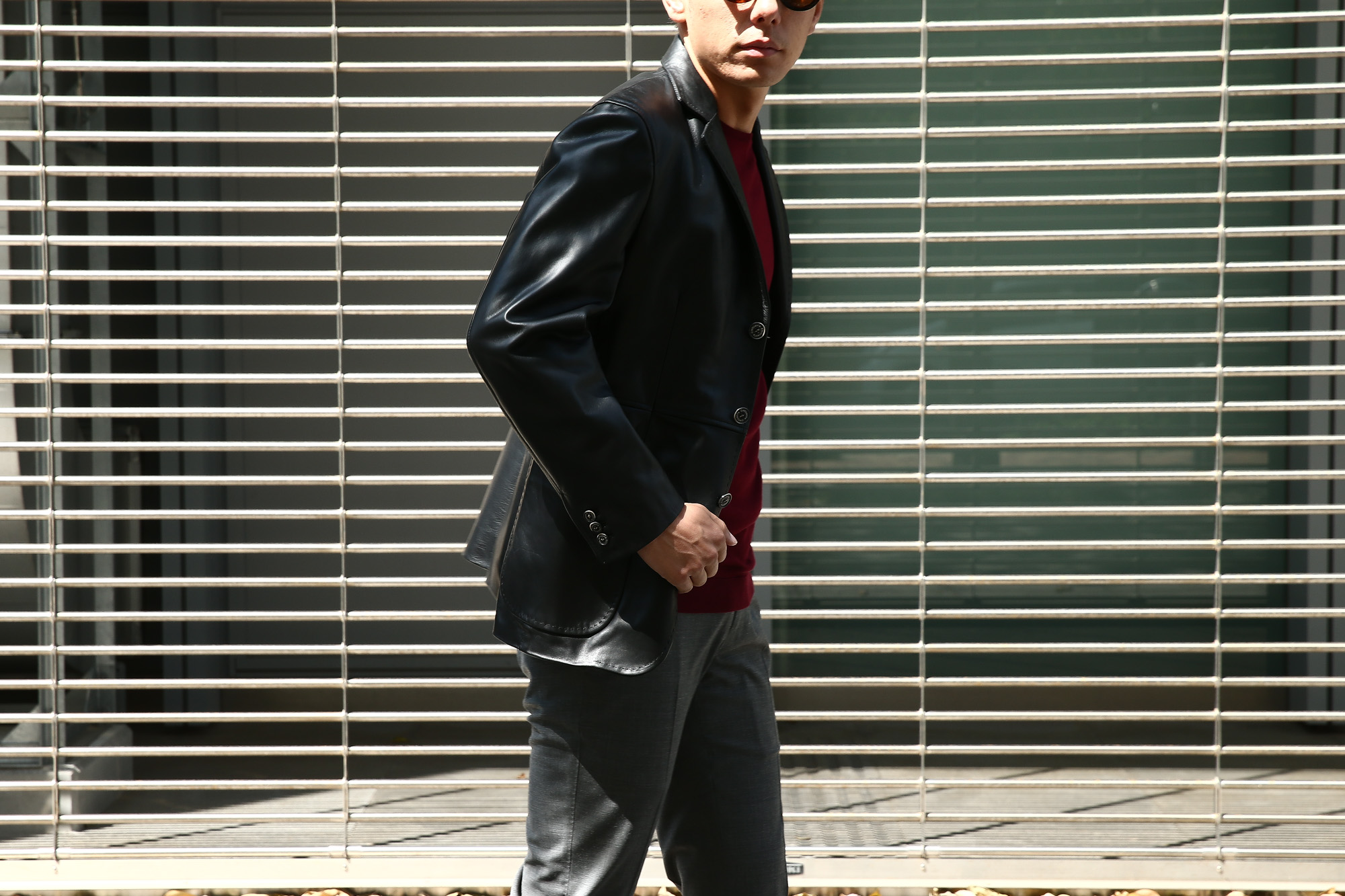 CINQUANTA (チンクアンタ) H613 SINGLE TAILORED JACKET CAVALLO (シングル テーラード ジャケット) ホースレザー ジャケット BLACK (ブラック・999) Made in italy (イタリア製) 2018 秋冬 【ご予約開始します】 cinquanta チンクアンタ レザージャケット ジャケット 愛知 名古屋 Alto e Diritto アルト エ デリット