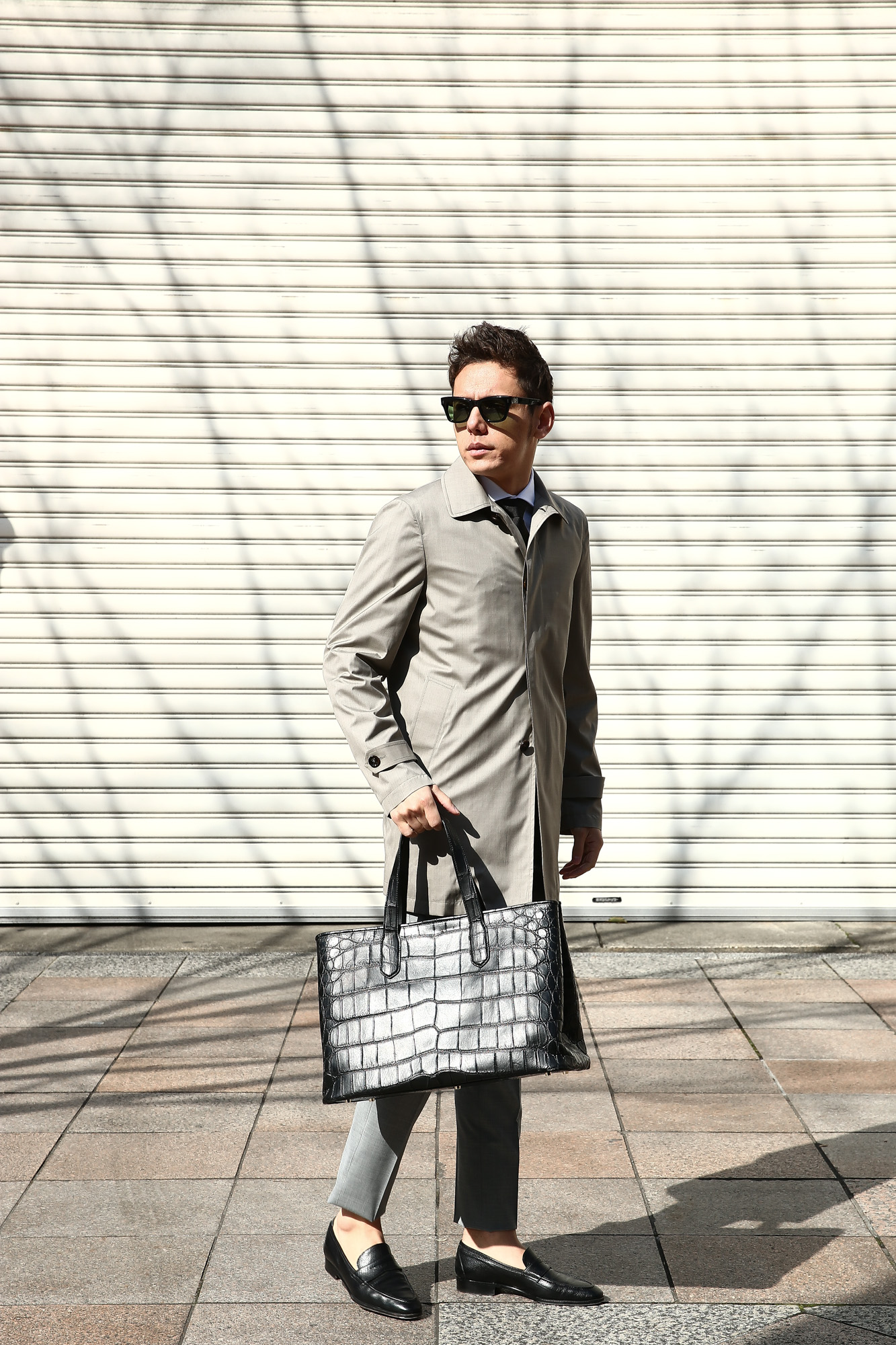 Cisei × 山本製鞄 (シセイ × 山本製鞄) Crocodile Tote Bag Large (クロコダイル トートバッグ ラージ) Large Crocodile Leather (ワニ革) ラージクロコダイル トート バッグ BLACK(ブラック),NAVY(ネイビー),BROWN(ブラウン) Made in Japan (日本製) cisei yamamotoseiho トートバック クロコ 愛知 名古屋 Alto e Diritto アルト エ デリット