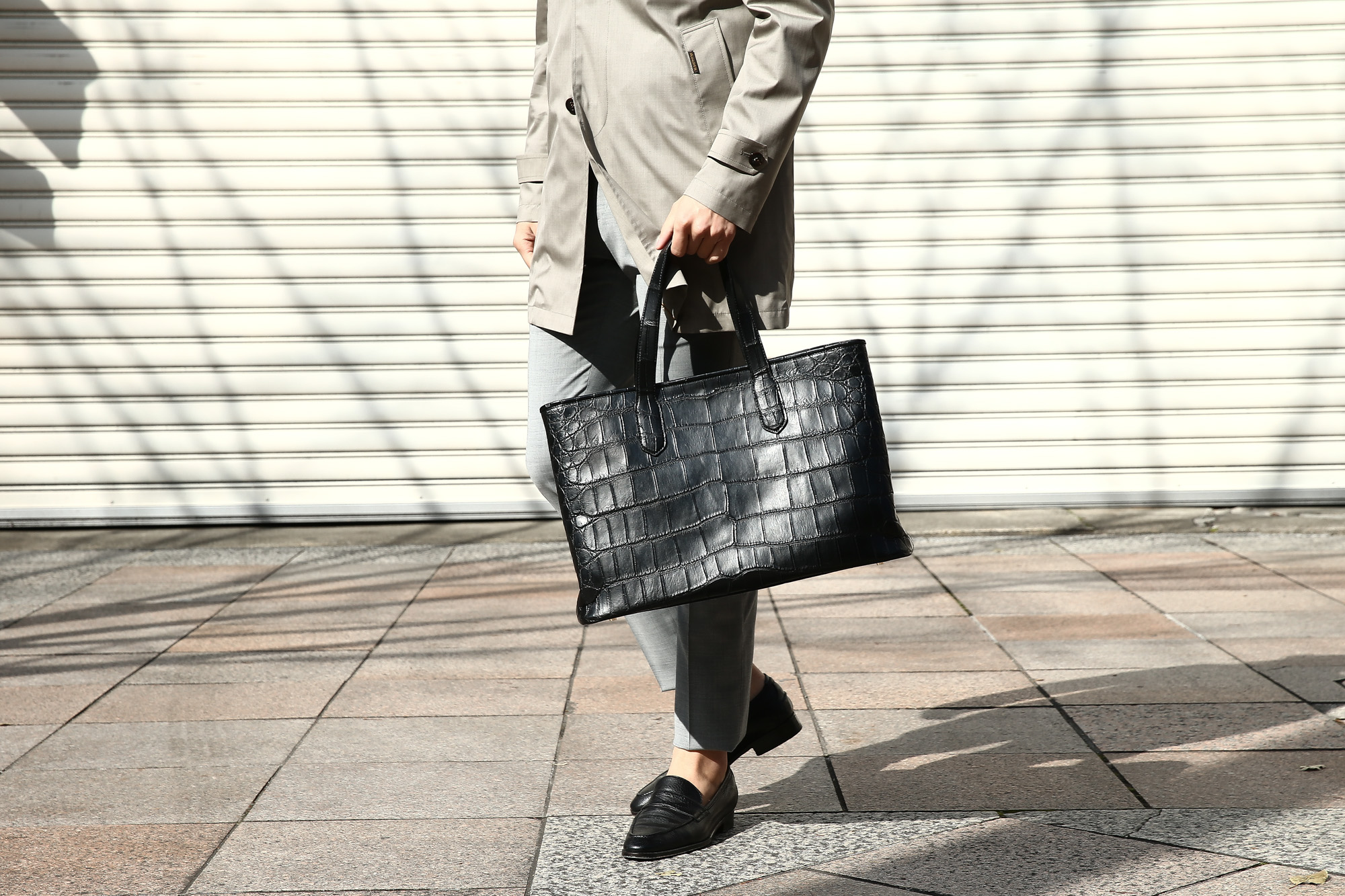Cisei × 山本製鞄 (シセイ × 山本製鞄) Crocodile Tote Bag Large 