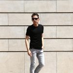 Cruciani (クルチアーニ) Cotton Jersey Crew Neck T-shirt (コットン ジャージー クルーネック Tシャツ) クルーネック Tシャツ NERO (ブラック)  made in italy (イタリア製) 2018 春夏新作のイメージ