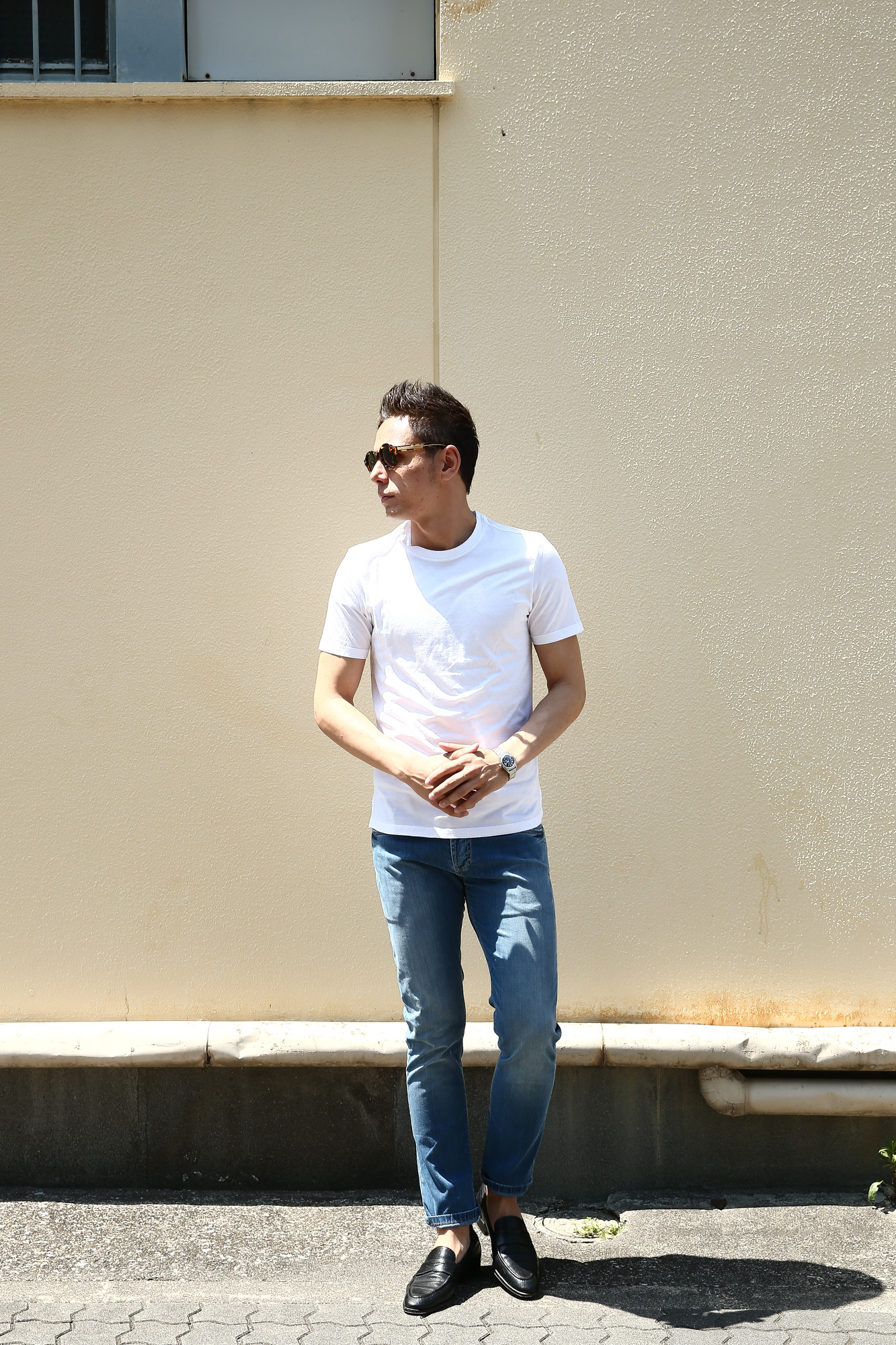 Cruciani (クルチアーニ) Cotton Jersey Crew Neck T-shirt (コットン ジャージー クルーネック Tシャツ) クルーネック Tシャツ WHITE (ホワイト) made in italy (イタリア製) 2018 春夏新作 クルチアーニ Tee 愛知 名古屋 Alto e Diritto アルト エ デリット