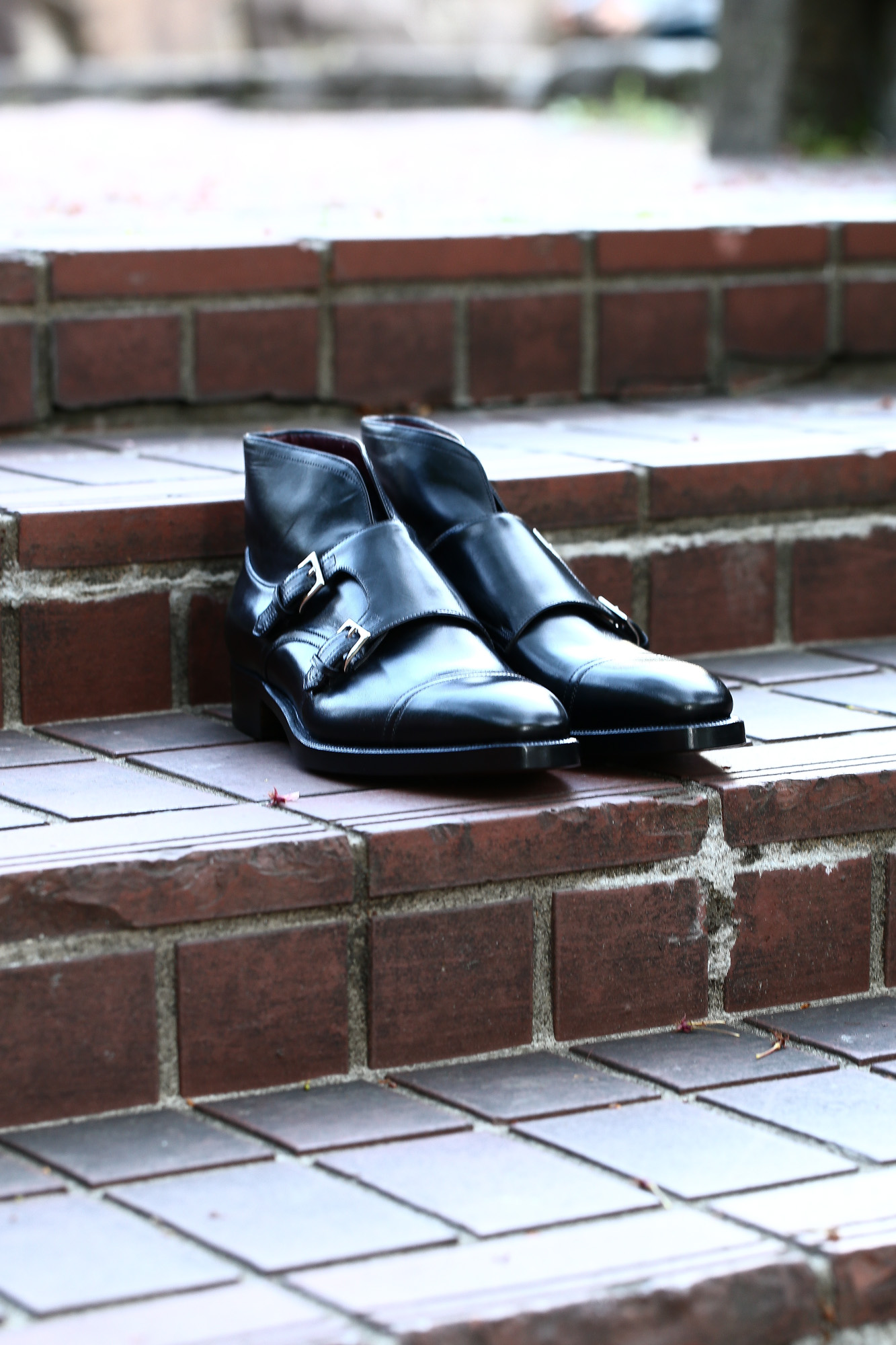 ENZO BONAFE (エンツォボナフェ) ART.EB-18 Double Monk Strap Boots Du Puy Vitello デュプイ社ボックスカーフ ダブルモンクストラップブーツ NERO (ブラック) made in italy (イタリア製) 2018 春夏新作 enzobonafe ダブルモンク ドレス ボナフェ レザーシューズ 愛知 名古屋 Alto e Diritto アルト エ デリット