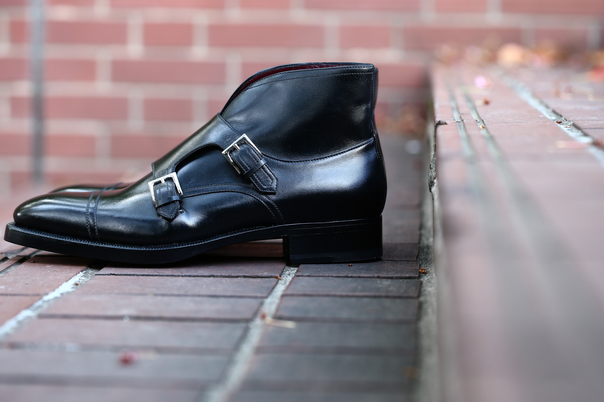 ENZO BONAFE (エンツォボナフェ) ART.EB-18 Double Monk Strap Boots Du Puy Vitello デュプイ社ボックスカーフ ダブルモンクストラップブーツ NERO (ブラック) made in italy (イタリア製) 2018 春夏新作 enzobonafe ダブルモンク ドレス ボナフェ レザーシューズ 愛知 名古屋 Alto e Diritto アルト エ デリット