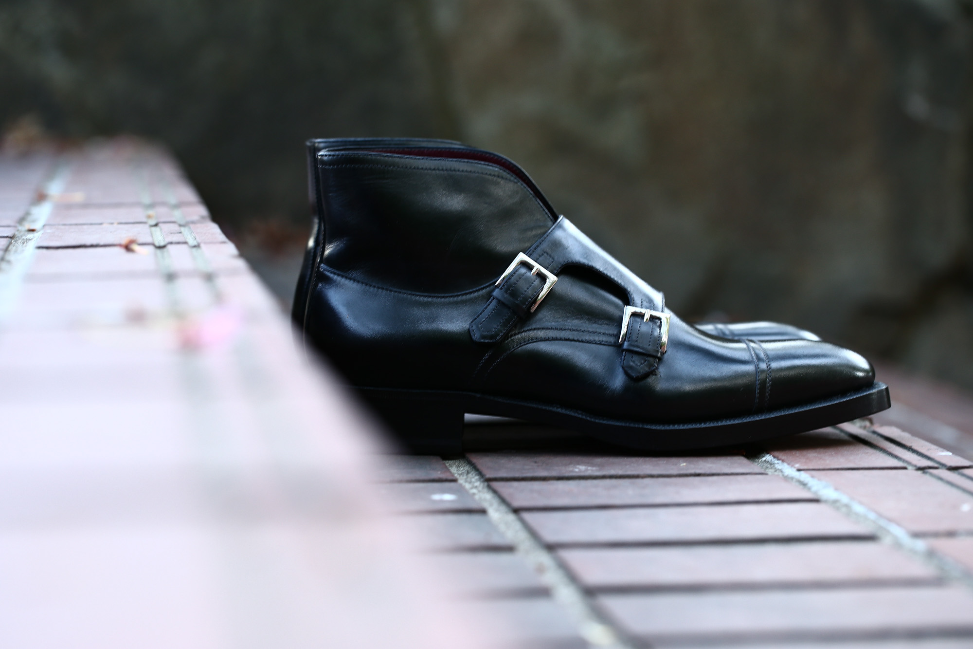 ENZO BONAFE (エンツォボナフェ) ART.EB-18 Double Monk Strap Boots Du Puy Vitello デュプイ社ボックスカーフ ダブルモンクストラップブーツ NERO (ブラック) made in italy (イタリア製) 2018 春夏新作 enzobonafe ダブルモンク ドレス ボナフェ レザーシューズ 愛知 名古屋 Alto e Diritto アルト エ デリット