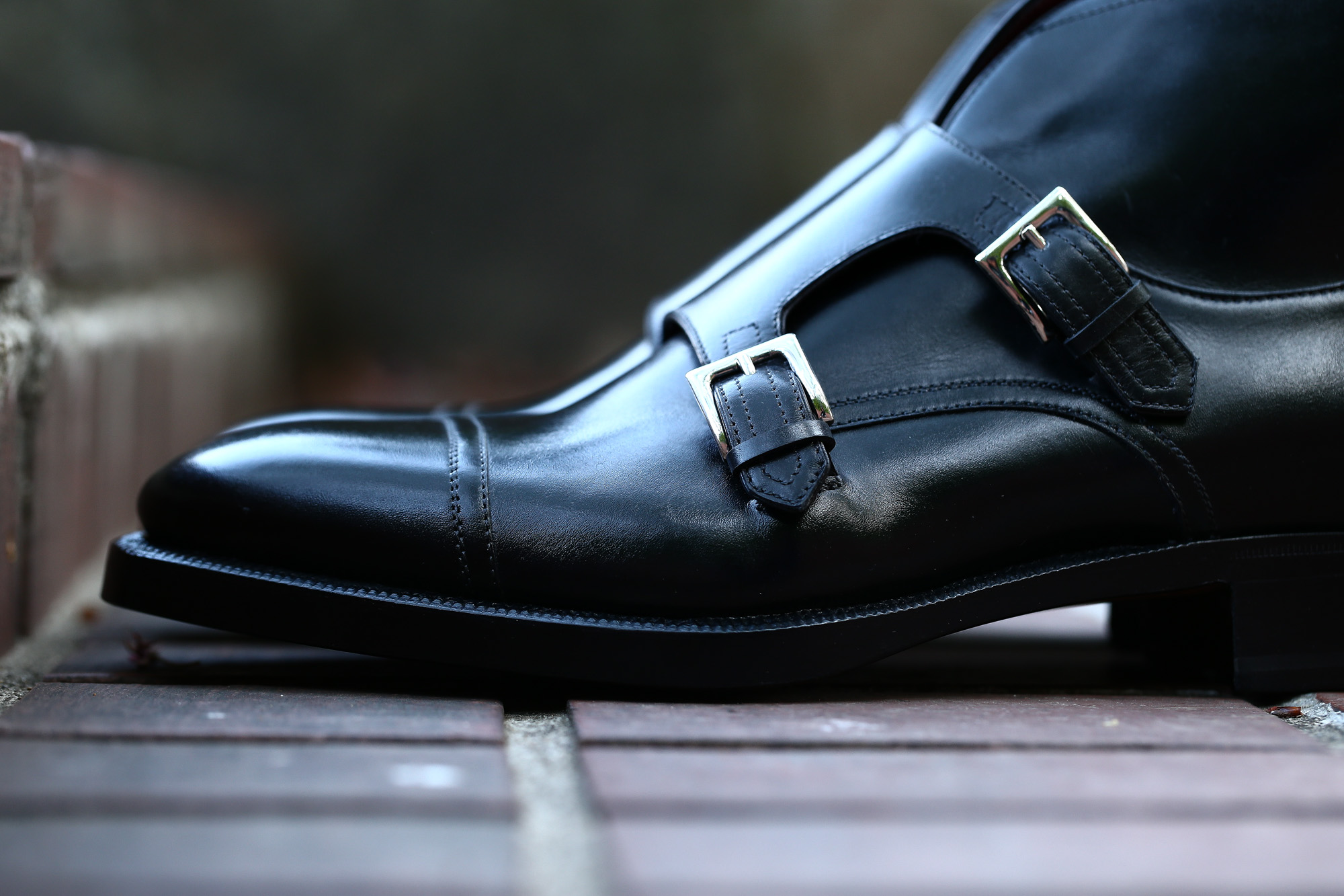 ENZO BONAFE (エンツォボナフェ) ART.EB-18 Double Monk Strap Boots Du Puy Vitello デュプイ社ボックスカーフ ダブルモンクストラップブーツ NERO (ブラック) made in italy (イタリア製) 2018 春夏新作 enzobonafe ダブルモンク ドレス ボナフェ レザーシューズ 愛知 名古屋 Alto e Diritto アルト エ デリット