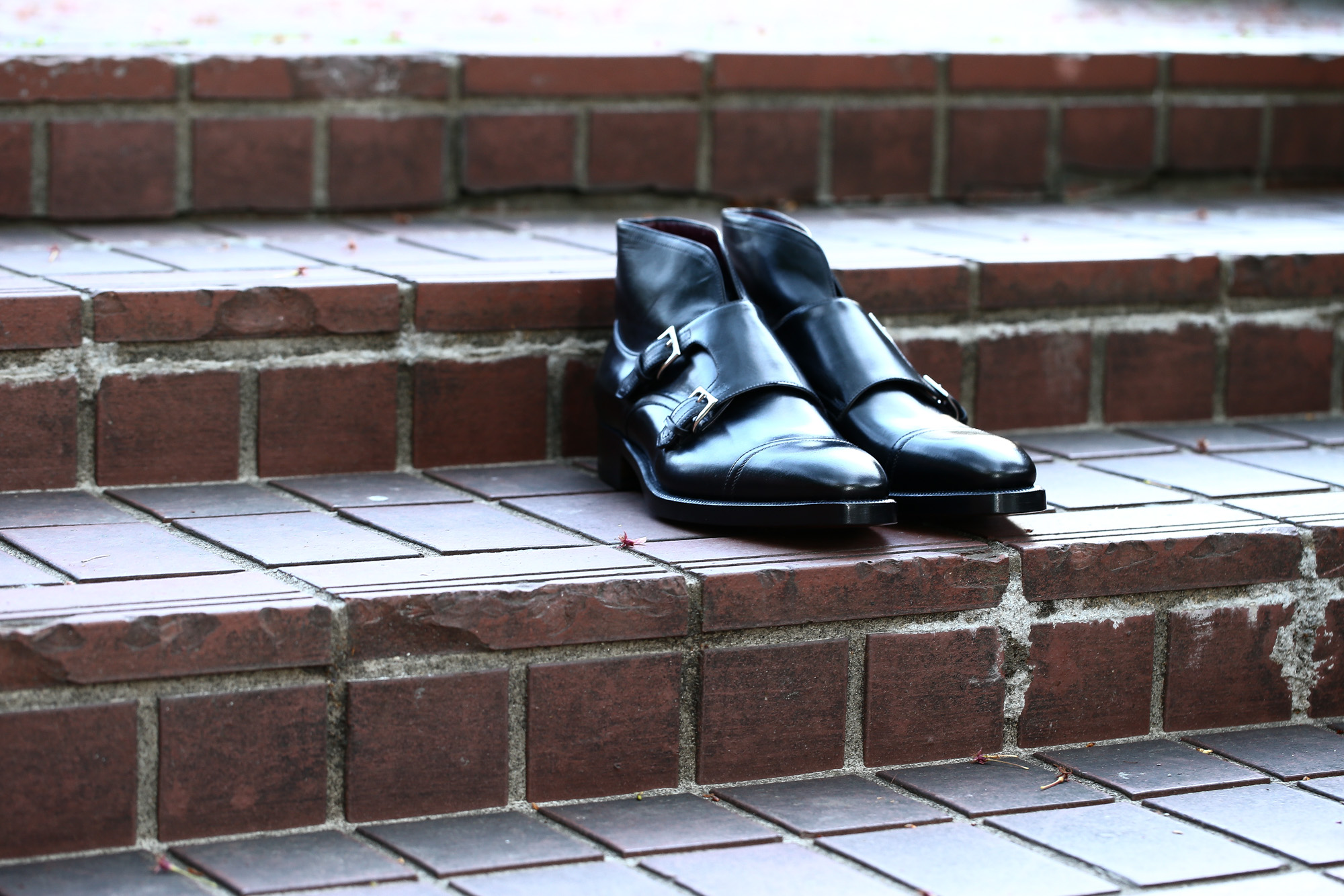 ENZO BONAFE (エンツォボナフェ) ART.EB-18 Double Monk Strap Boots Du Puy Vitello デュプイ社ボックスカーフ ダブルモンクストラップブーツ NERO (ブラック) made in italy (イタリア製) 2018 春夏新作 enzobonafe ダブルモンク ドレス ボナフェ レザーシューズ 愛知 名古屋 Alto e Diritto アルト エ デリット