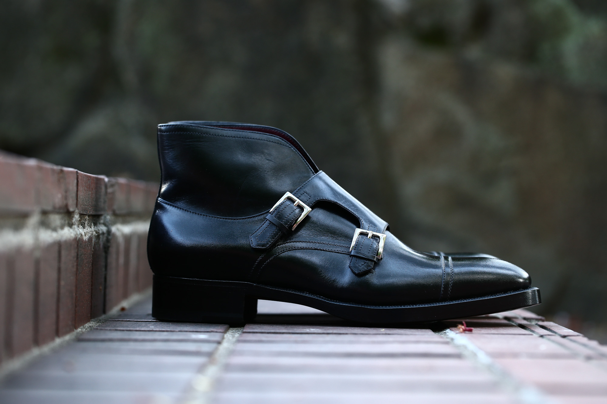 ENZO BONAFE (エンツォボナフェ) ART.EB-18 Double Monk Strap Boots Du Puy Vitello デュプイ社ボックスカーフ ダブルモンクストラップブーツ NERO (ブラック) made in italy (イタリア製) 2018 春夏新作 enzobonafe ダブルモンク ドレス ボナフェ レザーシューズ 愛知 名古屋 Alto e Diritto アルト エ デリット