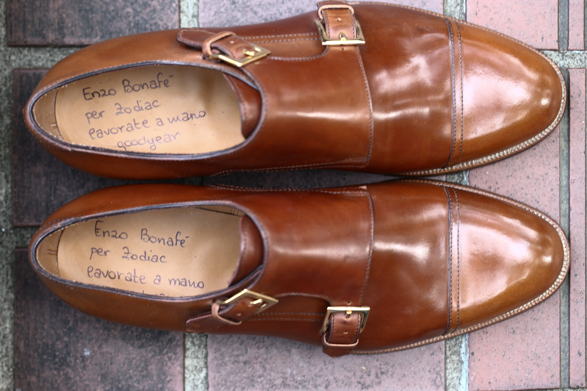 ENZO BONAFE (エンツォボナフェ) ART.EB-27 Double Monk Strap Shoes Horween Shell Cordovan Leather ホーウィン社シェルコードバンレザー ダブルモンクストラップシューズ BOURBON (バーボン) made in italy (イタリア製) 2018 春夏新作 enzobonafe ダブルモンク ドレス ボナフェ レザーシューズ 愛知 名古屋 Alto e Diritto アルト エ デリット