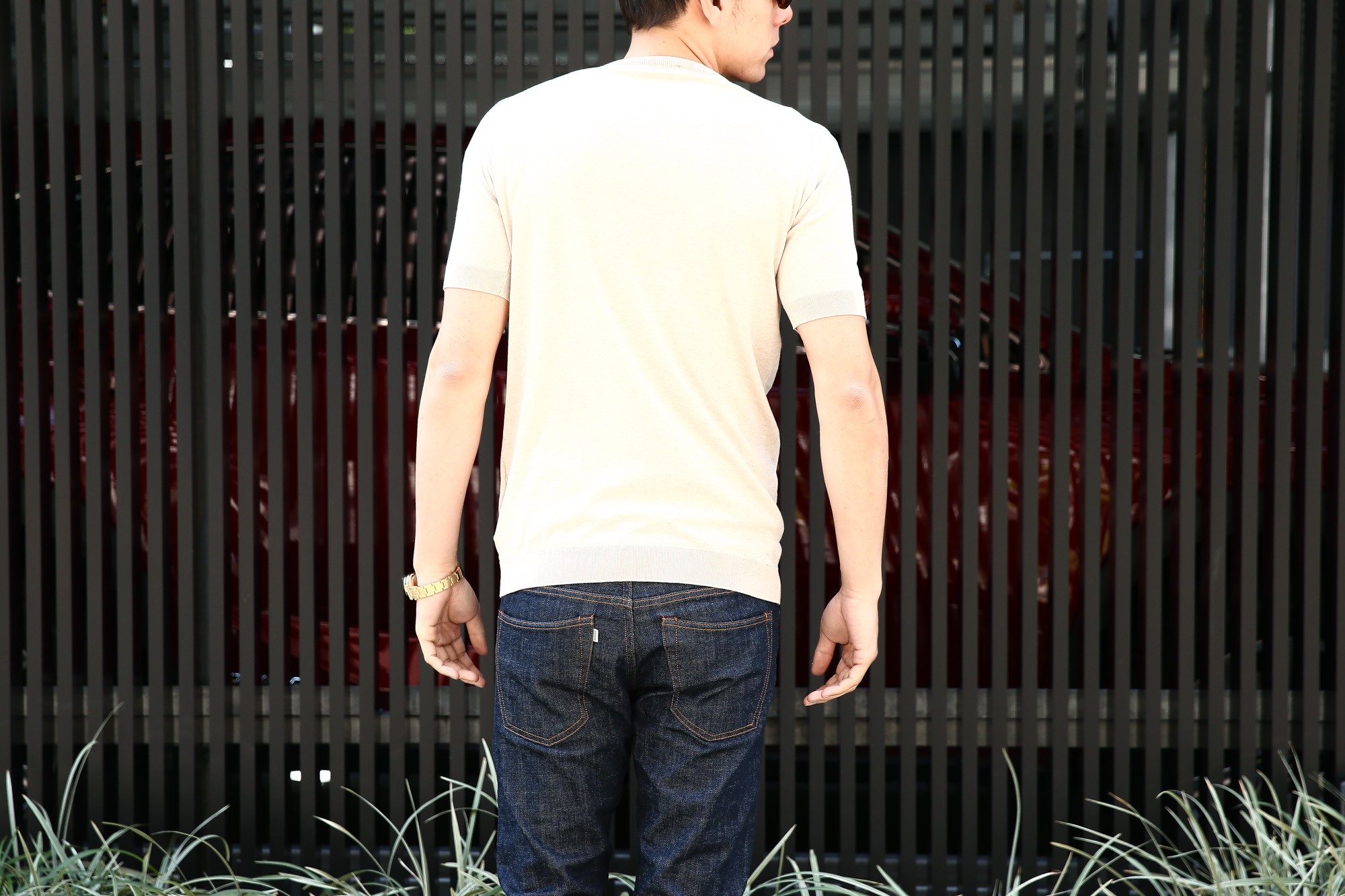 JOHN SMEDLEY (ジョンスメドレー) BELDEN (ベルデン) SEA ISLAND COTTON (シーアイランドコットン) ショートスリーブ コットンニット Tシャツ BRUNEL BEIGE (ブルネルベージュ) Made in England (イギリス製) 2018 春夏新作 johnsmedley スメドレー 愛知 名古屋 Alto e Diritto アルト エ デリット