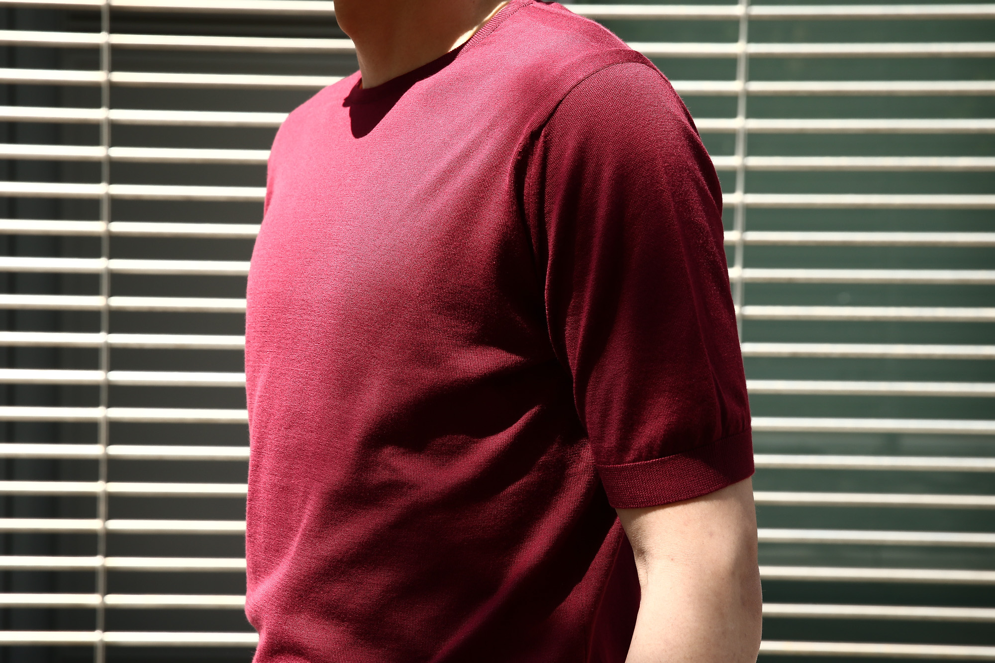 JOHN SMEDLEY (ジョンスメドレー) BELDEN (ベルデン) SEA ISLAND COTTON (シーアイランドコットン) ショートスリーブ コットンニット Tシャツ BURGUNDY GRAIN (バーガンディグレイン) Made in England (イギリス製) 2018 春夏新作 johnsmedley スメドレー 愛知 名古屋 Alto e Diritto アルト エ デリット