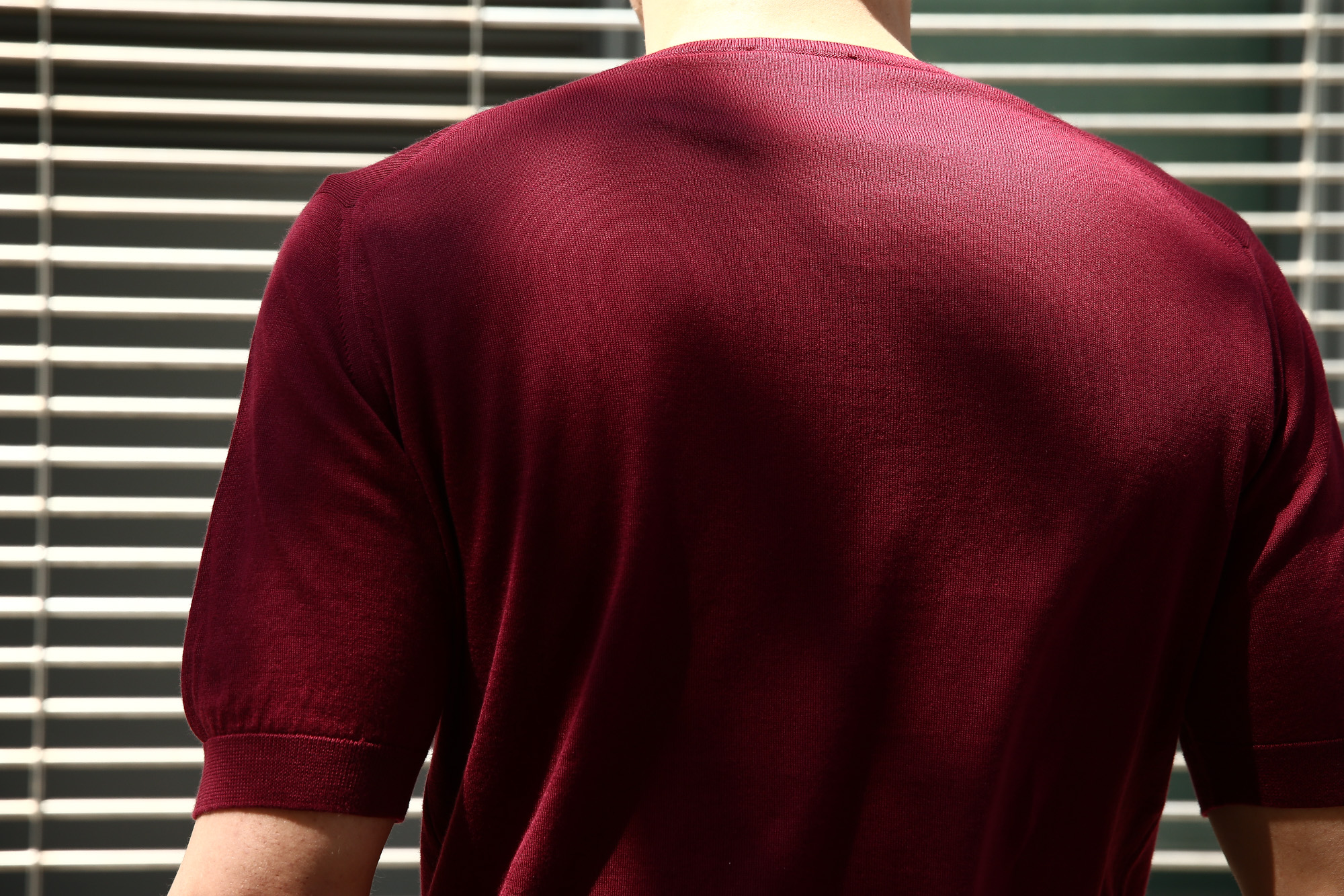 JOHN SMEDLEY (ジョンスメドレー) BELDEN (ベルデン) SEA ISLAND COTTON (シーアイランドコットン) ショートスリーブ コットンニット Tシャツ BURGUNDY GRAIN (バーガンディグレイン) Made in England (イギリス製) 2018 春夏新作 johnsmedley スメドレー 愛知 名古屋 Alto e Diritto アルト エ デリット