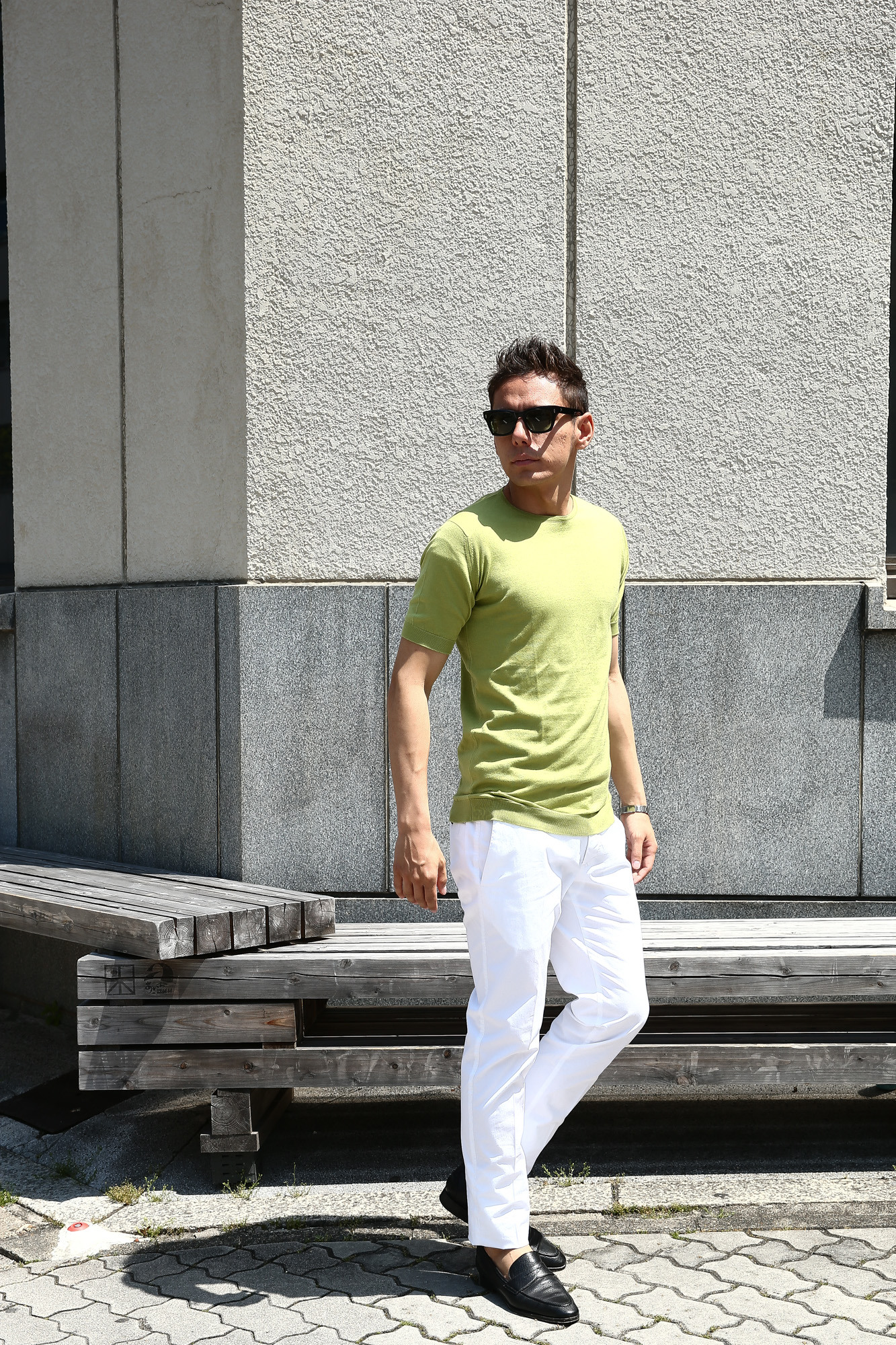 JOHN SMEDLEY (ジョンスメドレー) BELDEN (ベルデン) SEA ISLAND COTTON (シーアイランドコットン) ショートスリーブ コットンニット Tシャツ SELVEDGE GREEN (セルヴィッジグリーン) Made in England (イギリス製) 2018 春夏新作 johnsmedley スメドレー 愛知 名古屋 Alto e Diritto アルト エ デリット