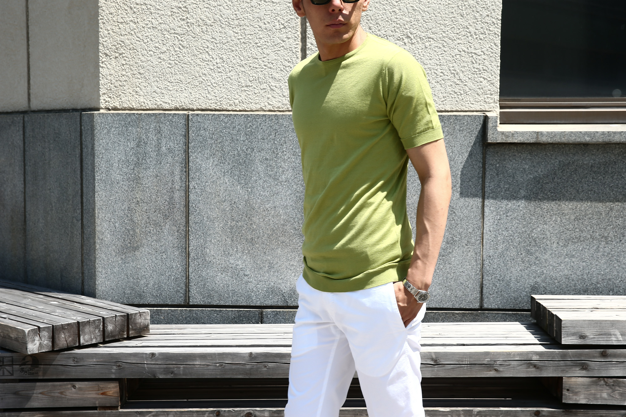 JOHN SMEDLEY (ジョンスメドレー) BELDEN (ベルデン) SEA ISLAND COTTON (シーアイランドコットン) ショートスリーブ コットンニット Tシャツ SELVEDGE GREEN (セルヴィッジグリーン) Made in England (イギリス製) 2018 春夏新作 johnsmedley スメドレー 愛知 名古屋 Alto e Diritto アルト エ デリット