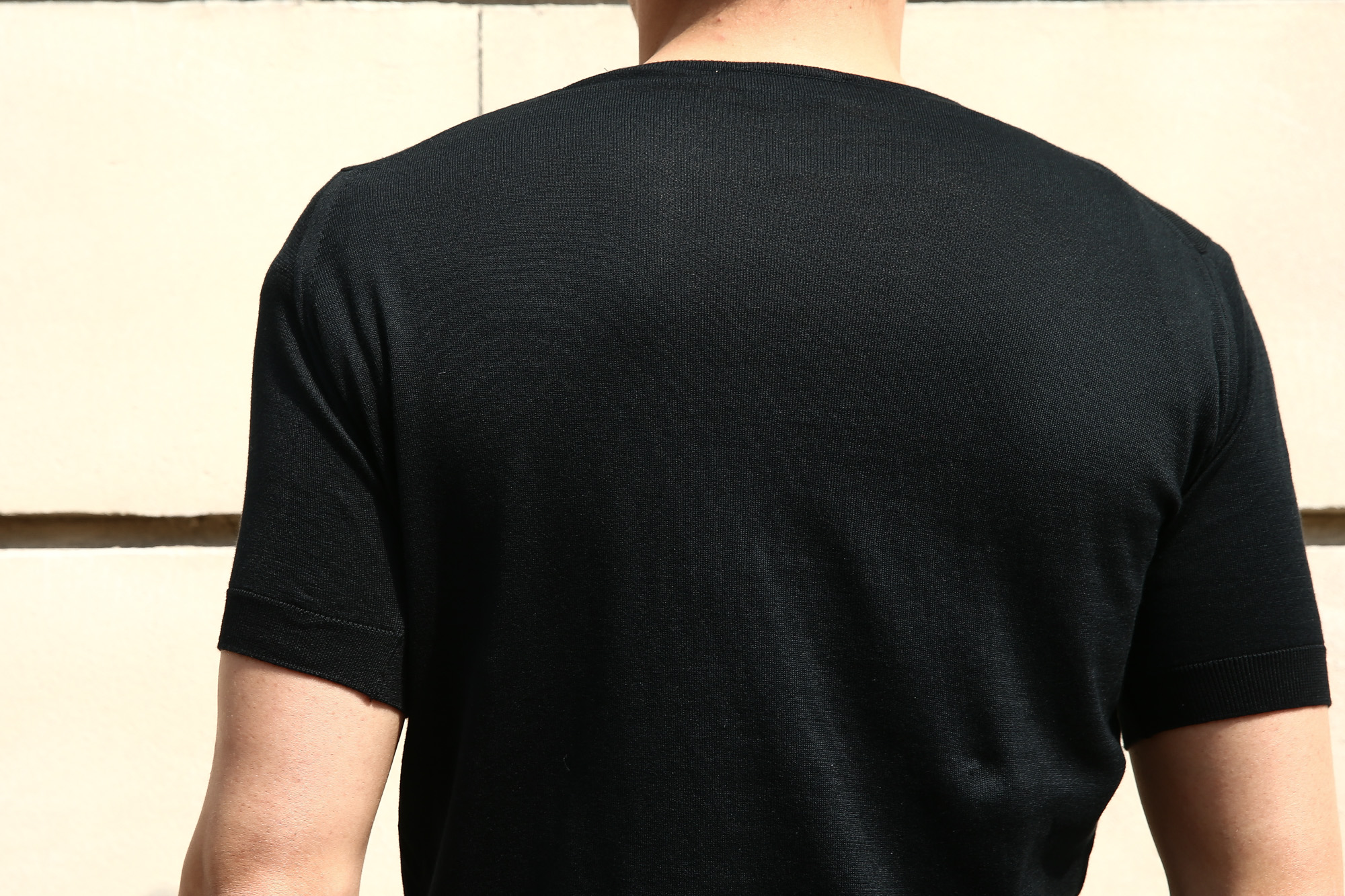 JOHN SMEDLEY (ジョンスメドレー) BELDEN (ベルデン) SEA ISLAND COTTON (シーアイランドコットン) ショートスリーブ コットンニット Tシャツ BLACK (ブラック) Made in England (イギリス製) 2018 春夏新作 johnsmedley スメドレー 愛知 名古屋 Alto e Diritto アルト エ デリット ニットTEE 