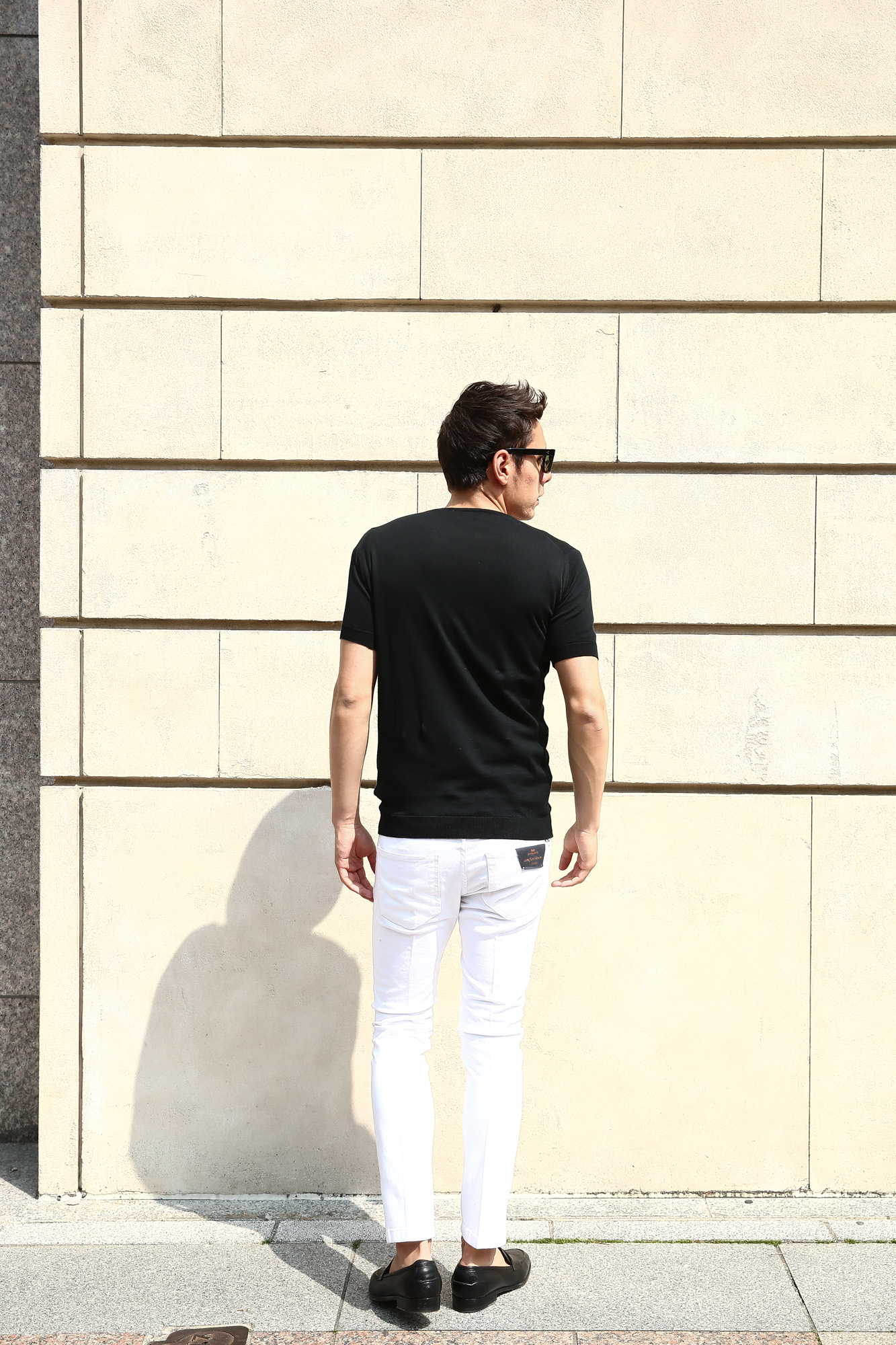 JOHN SMEDLEY (ジョンスメドレー) BELDEN (ベルデン) SEA ISLAND COTTON (シーアイランドコットン) ショートスリーブ コットンニット Tシャツ BLACK (ブラック) Made in England (イギリス製) 2018 春夏新作 johnsmedley スメドレー 愛知 名古屋 Alto e Diritto アルト エ デリット ニットTEE 