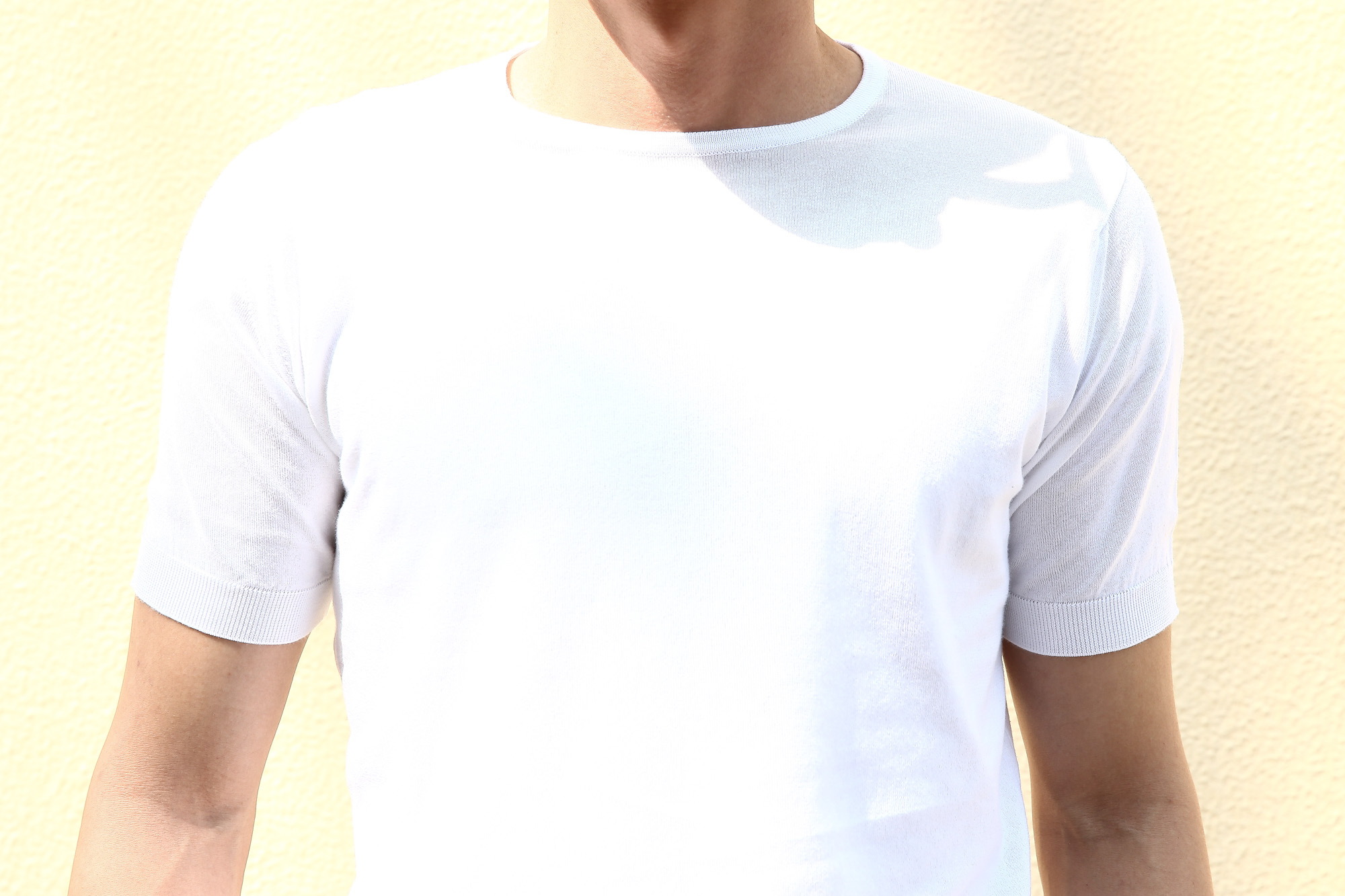 JOHN SMEDLEY (ジョンスメドレー) BELDEN (ベルデン) SEA ISLAND COTTON (シーアイランドコットン) ショートスリーブ コットンニット Tシャツ WHITE (ホワイト) Made in England (イギリス製) 2018 春夏新作 johnsmedley スメドレー 愛知 名古屋 Alto e Diritto アルト エ デリット ニットTEE 