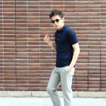 JOHN SMEDLEY (ジョンスメドレー) IMPERIAL KASHMIR (カシミアシリーズ) HADDON (ハードン) CASHMERE × SEA ISLAND COTTON (カシミア × シーアイランドコットン) ショートスリーブ コットンカシミヤニット ポロシャツ NAVY (ネイビー) Made in England (イギリス製) 2018 春夏新作のイメージ