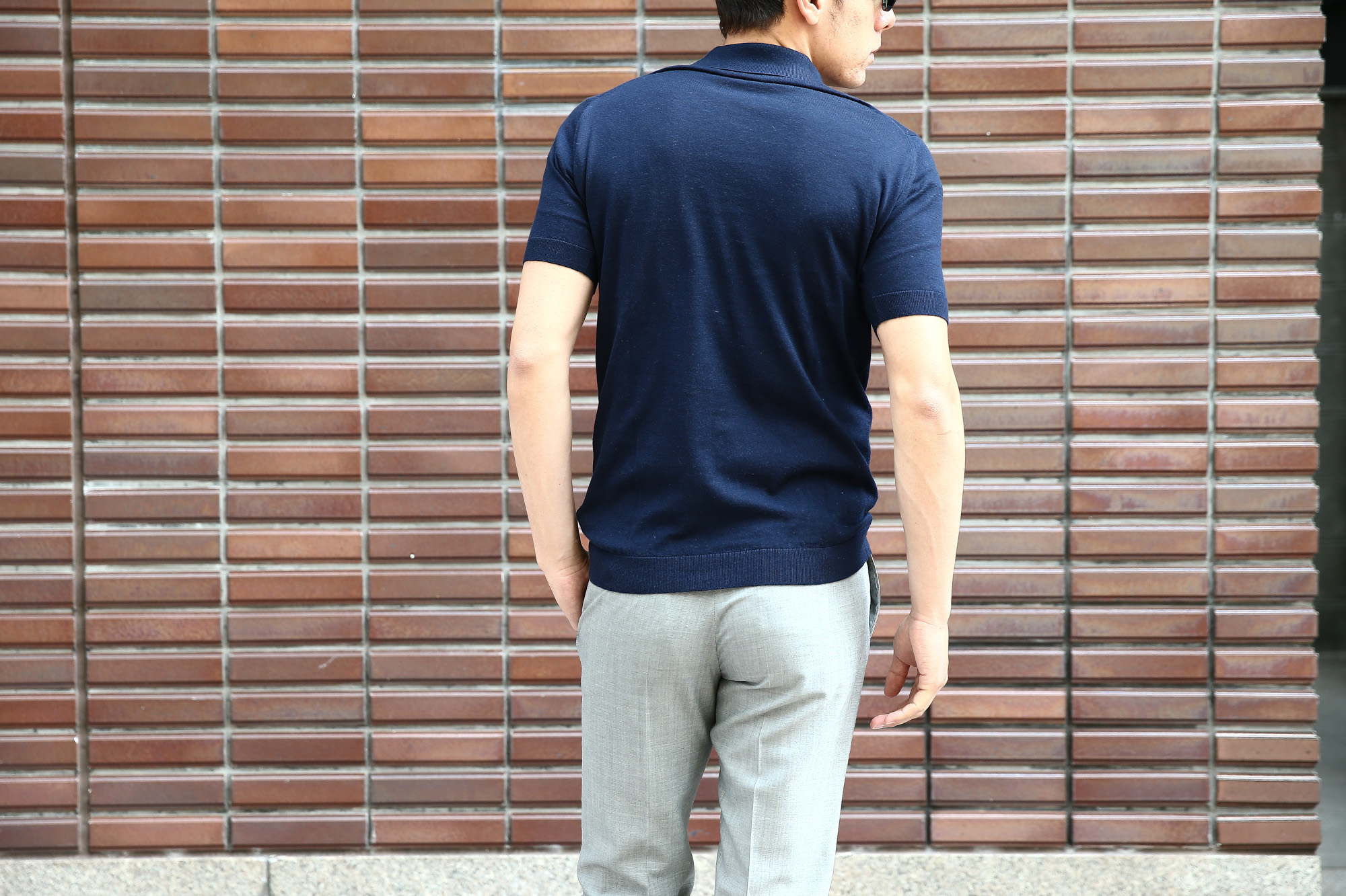 JOHN SMEDLEY (ジョンスメドレー) IMPERIAL KASHMIR (カシミアシリーズ) HADDON (ハードン) CASHMERE × SEA ISLAND COTTON (カシミア × シーアイランドコットン) ショートスリーブ コットンカシミヤニット ポロシャツ NAVY (ネイビー) Made in England (イギリス製) 2018 春夏新作 johnsmedley カシミア カシミヤ 愛知 名古屋 Alto e Diritto アルト エ デリット