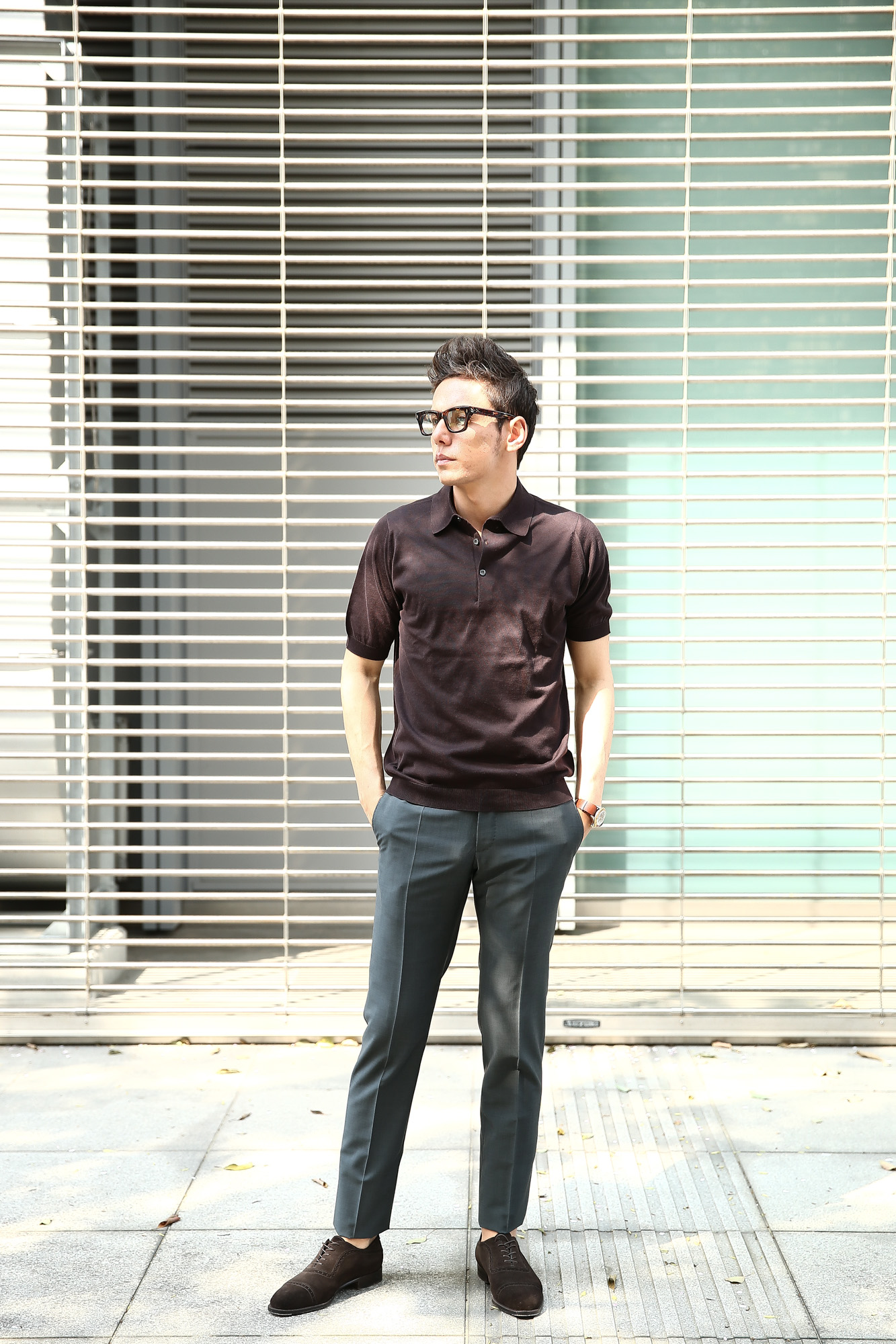 JOHN SMEDLEY (ジョンスメドレー) S3798 Polo Shirt SEA ISLAND COTTON