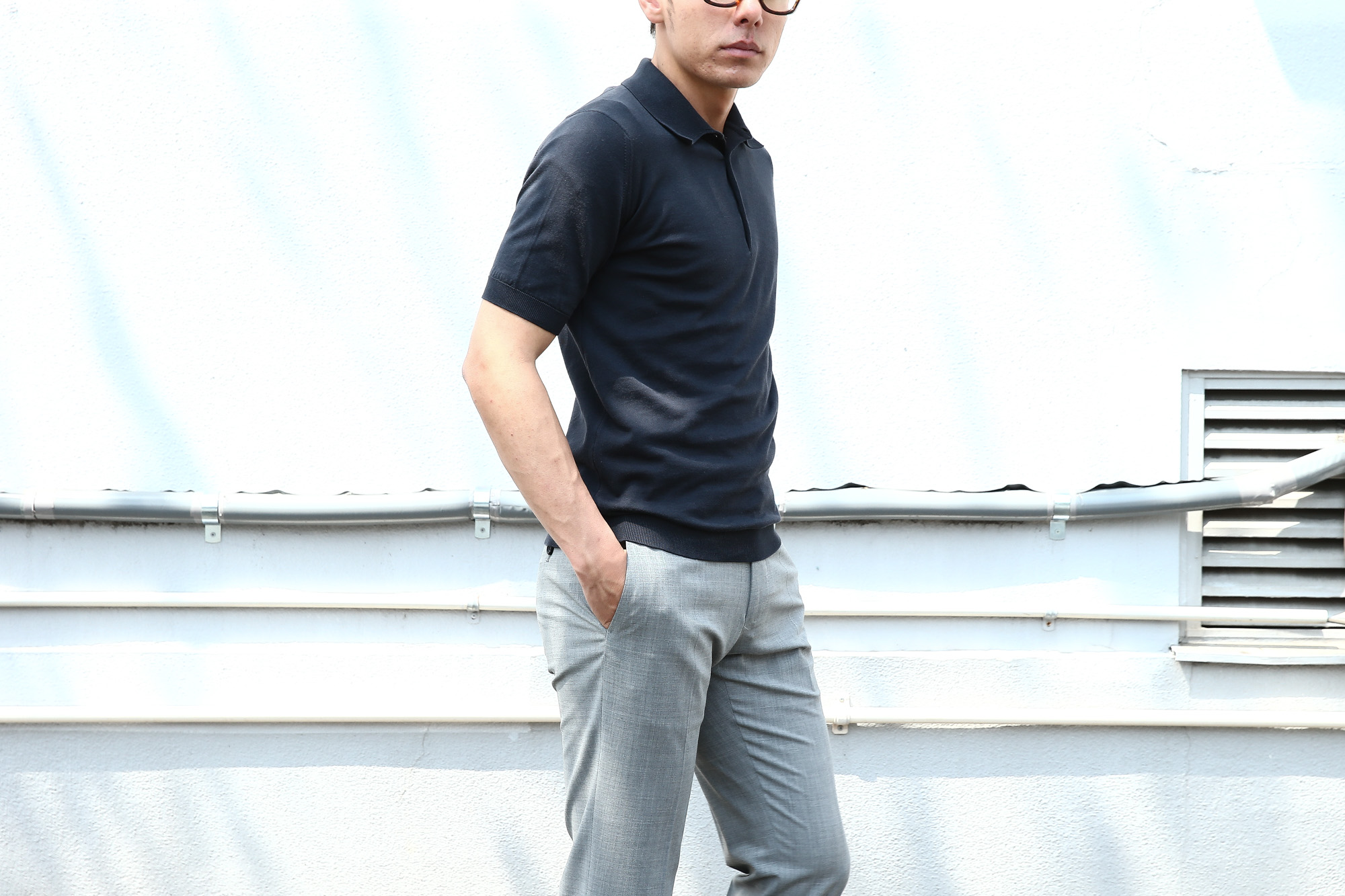 JOHN SMEDLEY ジョンスメドレー S3798 Polo Shirt SEA ISLAND COTTON