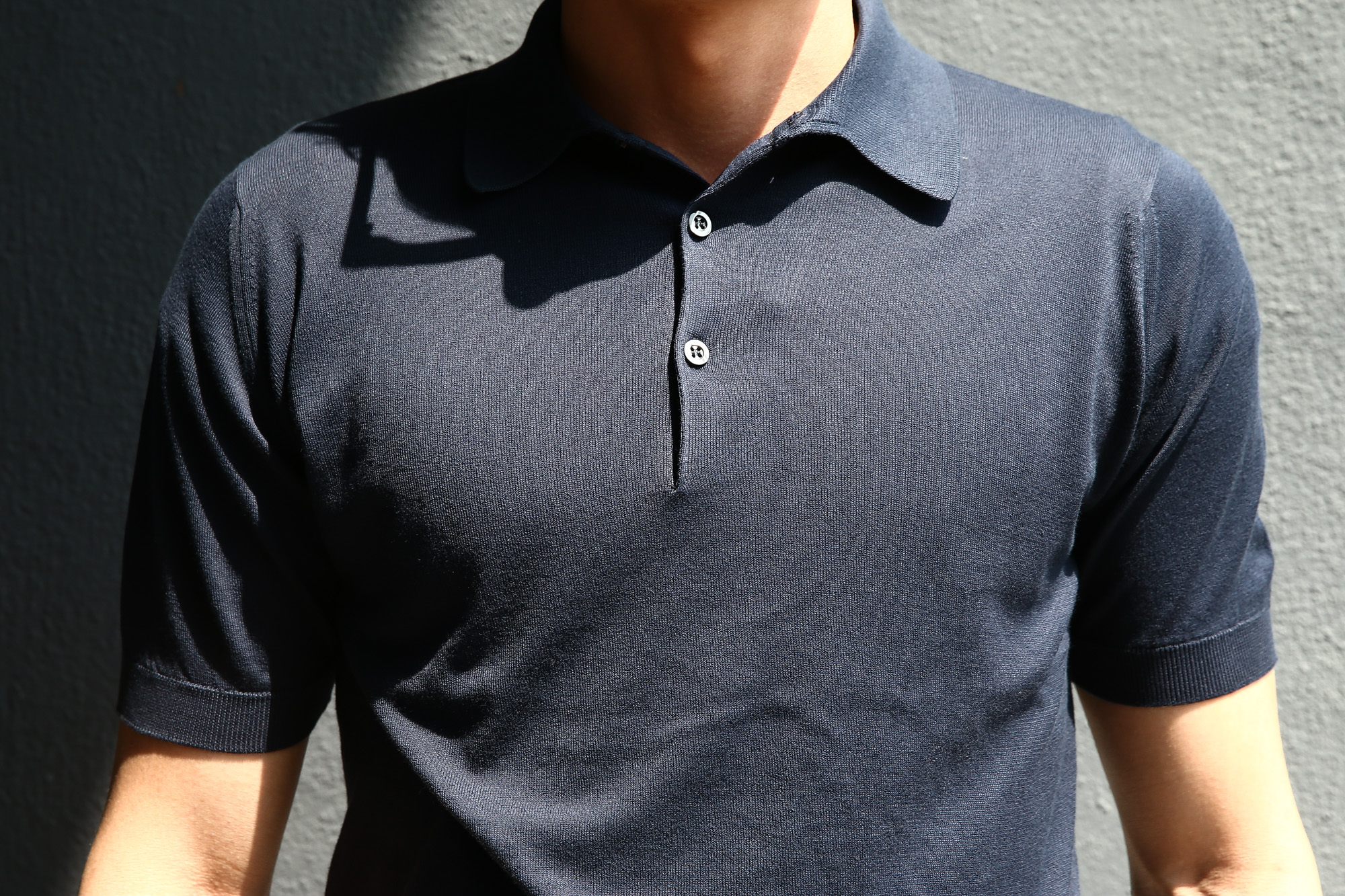 JOHN SMEDLEY (ジョンスメドレー) S3798 Polo Shirt SEA ISLAND COTTON (シーアイランドコットン) ポロシャツ NAVY (ネイビー) Made in England (イギリス製) 2018 春夏新作 johnsmedley ジョンスメドレー 愛知 名古屋 Alto e Diritto アルト エ デリット