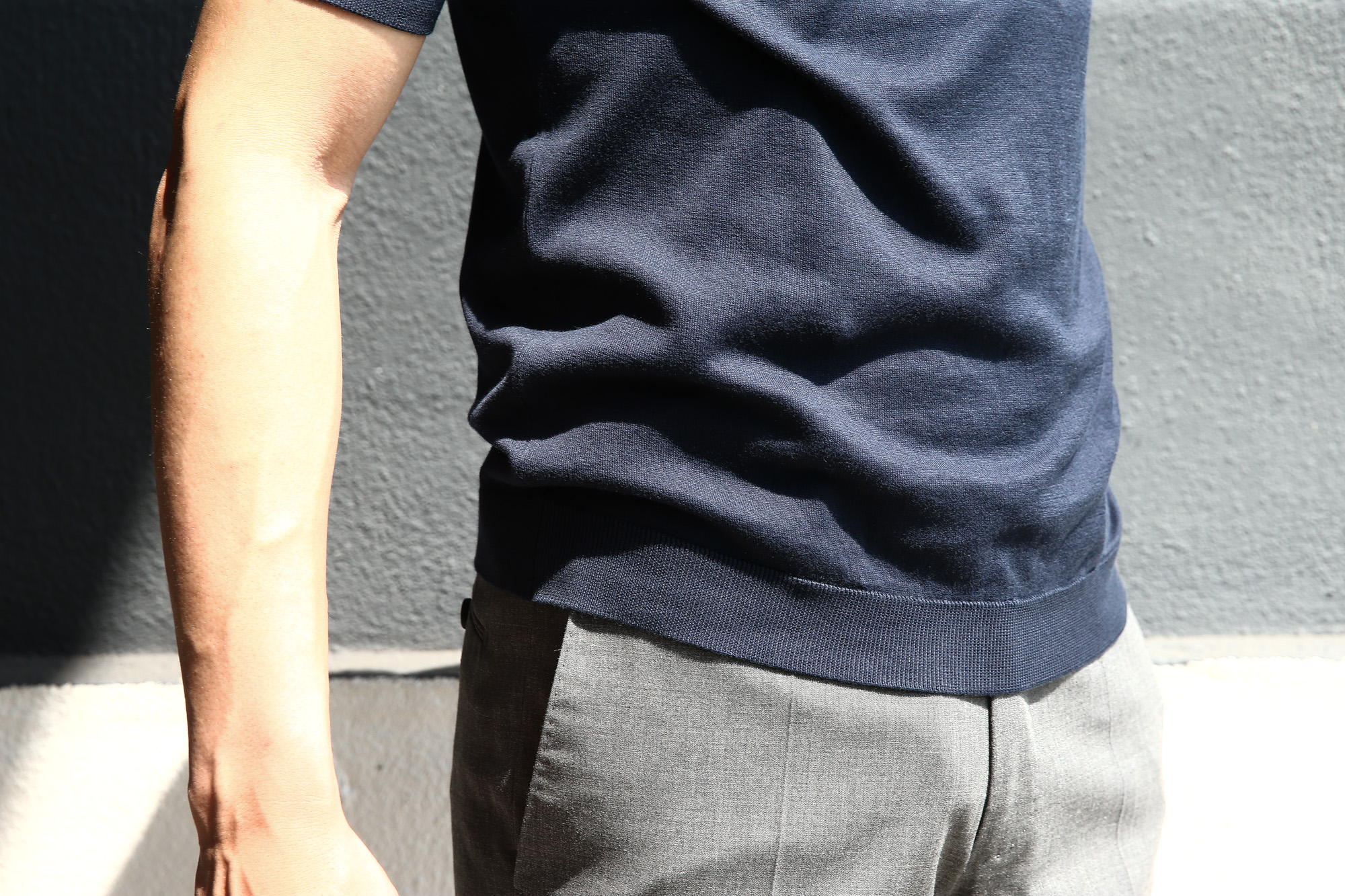 JOHN SMEDLEY (ジョンスメドレー) S3798 Polo Shirt SEA ISLAND COTTON (シーアイランドコットン) ポロシャツ NAVY (ネイビー) Made in England (イギリス製) 2018 春夏新作 johnsmedley ジョンスメドレー 愛知 名古屋 Alto e Diritto アルト エ デリット