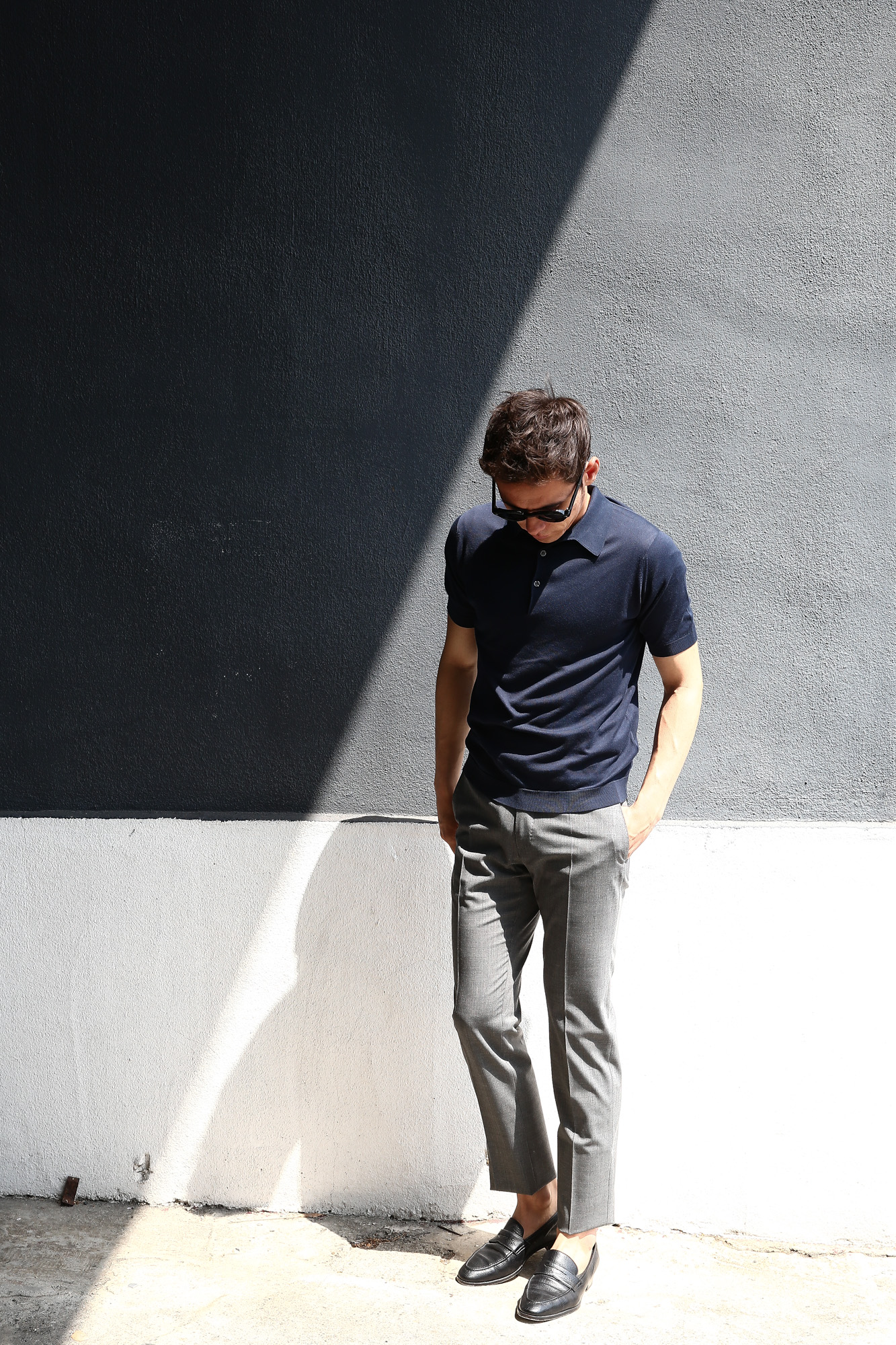 JOHN SMEDLEY (ジョンスメドレー) S3798 Polo Shirt SEA ISLAND COTTON (シーアイランドコットン) ポロシャツ NAVY (ネイビー) Made in England (イギリス製) 2018 春夏新作 johnsmedley ジョンスメドレー 愛知 名古屋 Alto e Diritto アルト エ デリット