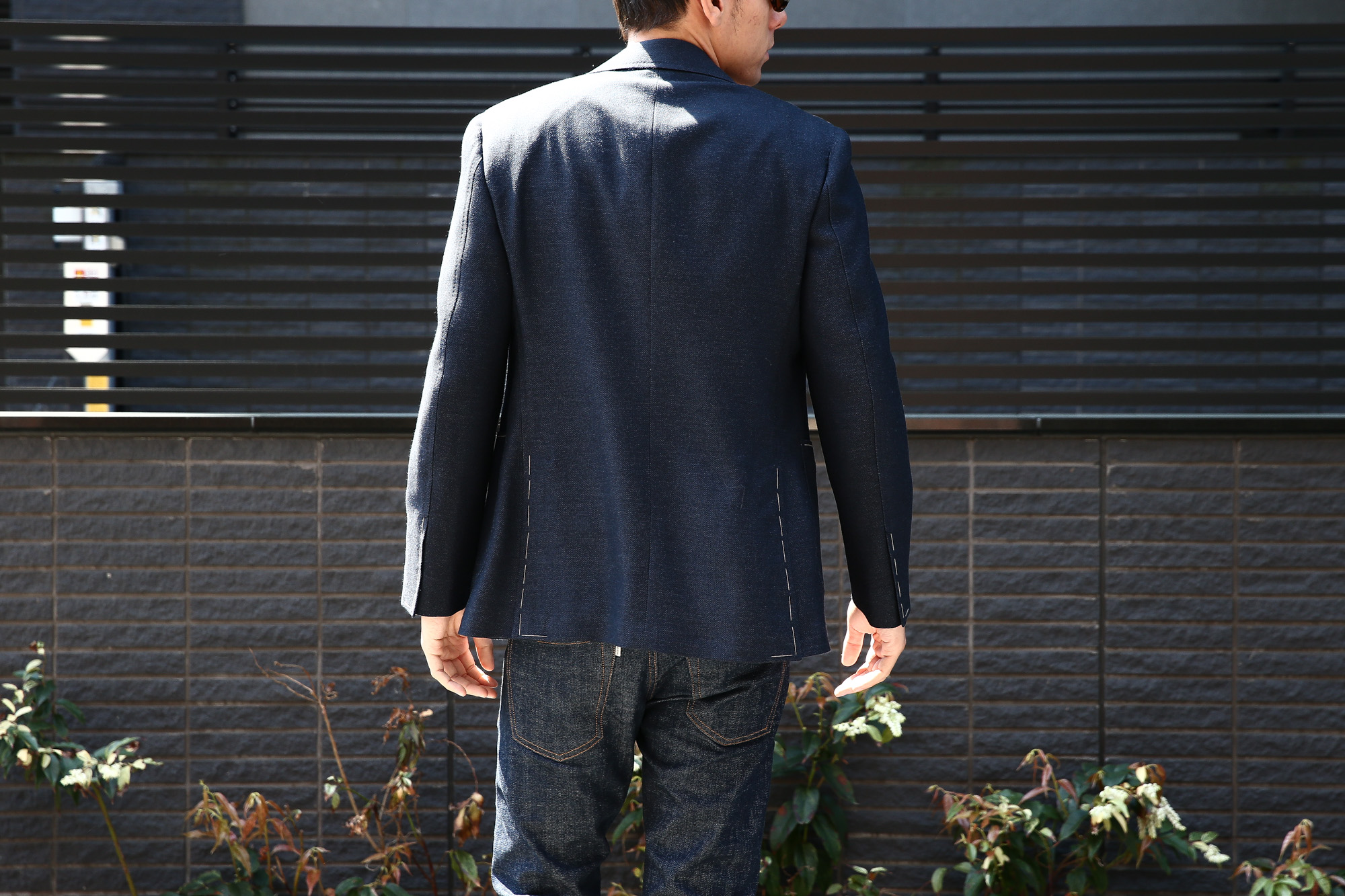 LARDINI (ラルディーニ) SARTORIA (サルトリア) ウールシルク ホップサック 段返り3B ジャケット NAVY (ネイビー・851) Made in italy (イタリア製) 2018 春夏新作 lardini ジャケット 愛知 名古屋 Alto e Diritto アルト エ デリット