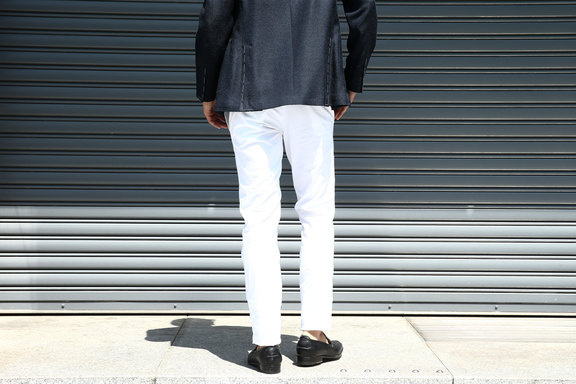 PT01 (ピーティーゼロウーノ) BUSINESS (ビジネス) SUPER SLIM FIT (スーパースリムフィット) Lux Cloth ストレッチ コットン スラックス パンツ WHITE (ホワイト・0010) 2018 春夏新作 pt01 チノ　チノパン チノスラックス 愛知 名古屋 Alto e Diritto アルト エ デリット